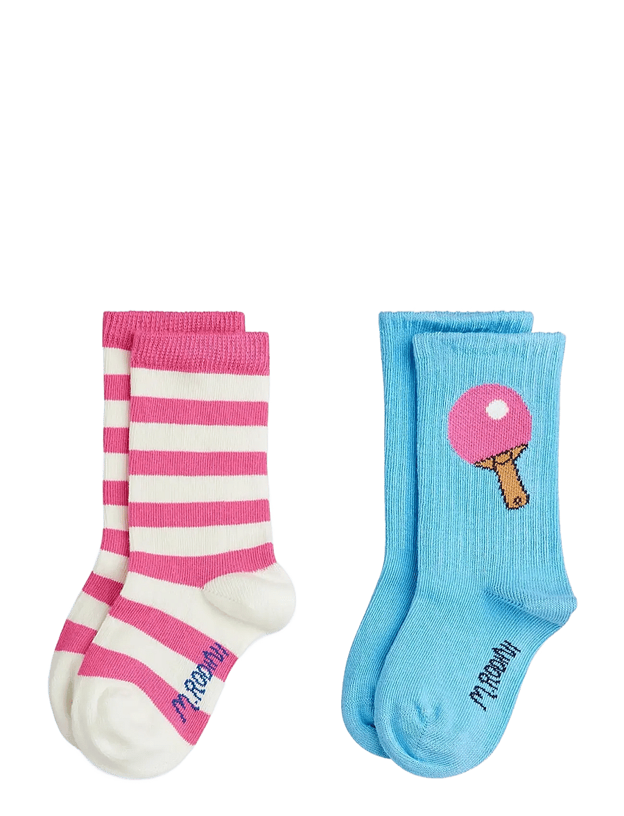 Mini Rodini - Table tennis 2-pack socks - sokid - multi - 0