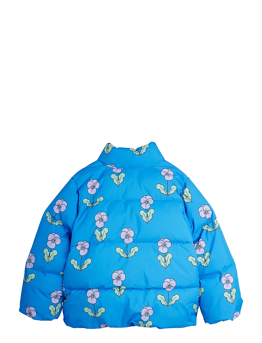 Mini Rodini - Violas aop citypuffer - quilted jackets - blue - 1
