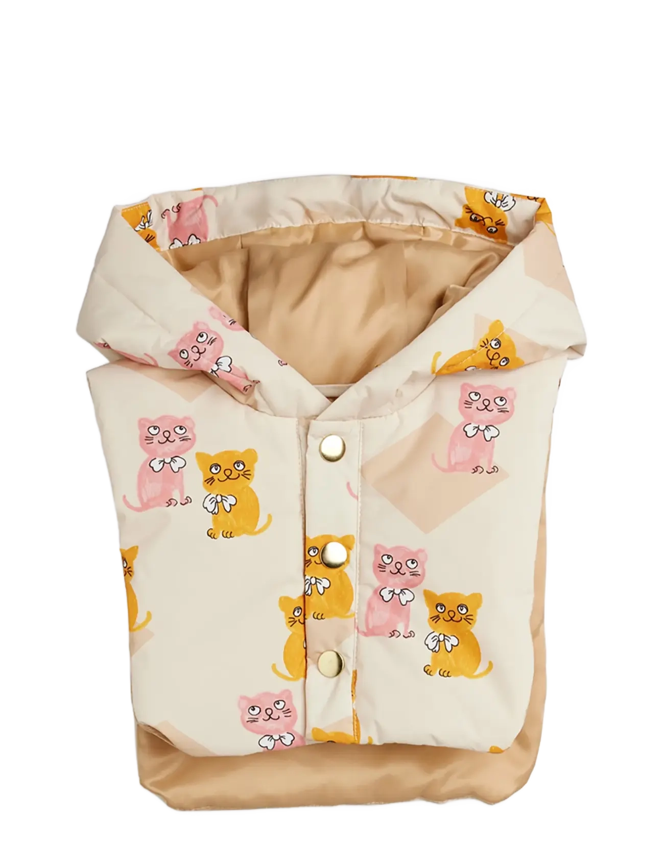 Mini Rodini - Kittens aop faux fur collar puffer - soojad ja polsterdatud - multi - 2