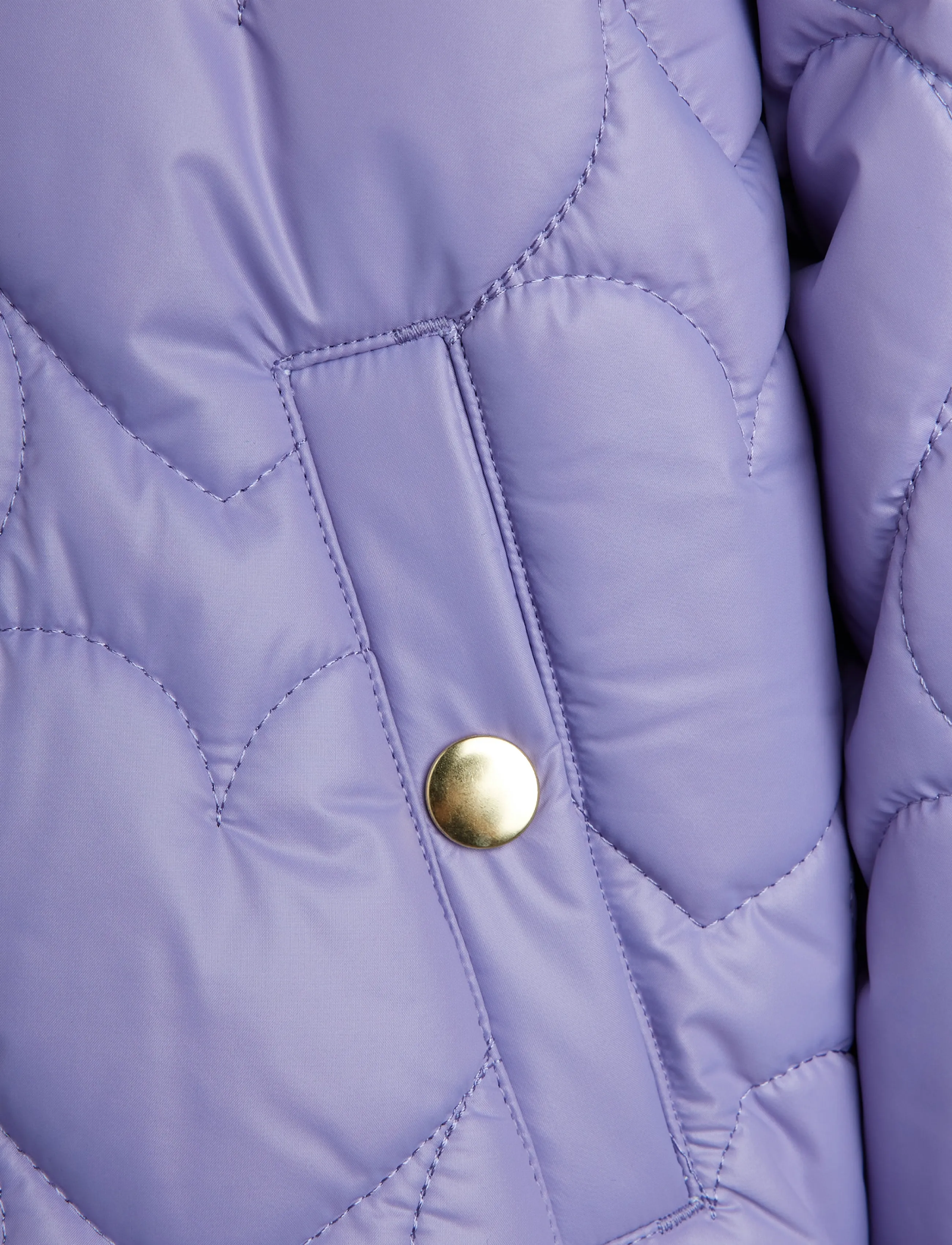 Mini Rodini - Heart quilted hooded puffer - purple - 3
