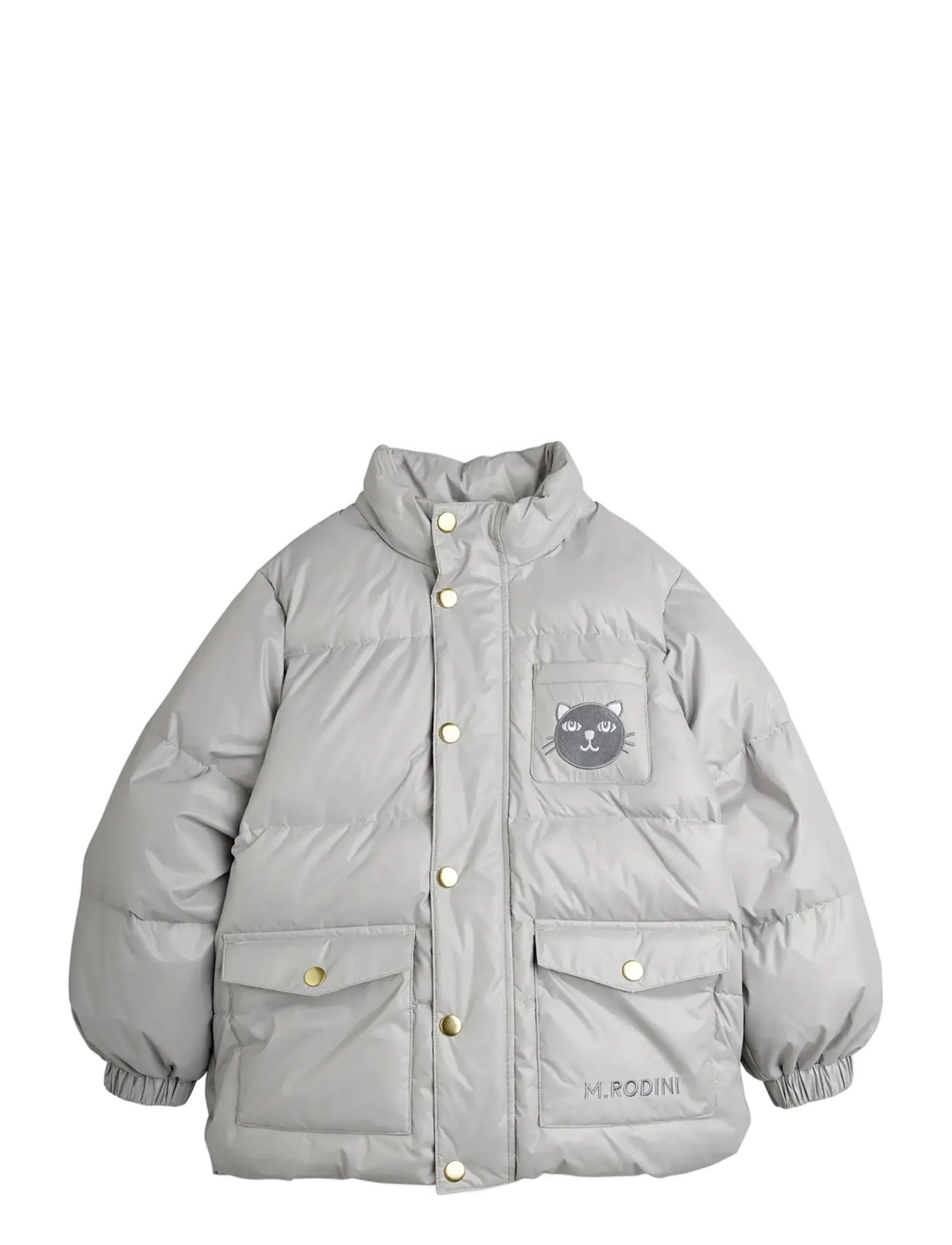 Mini Rodini - Cat ears heavy puffer - grey - 1