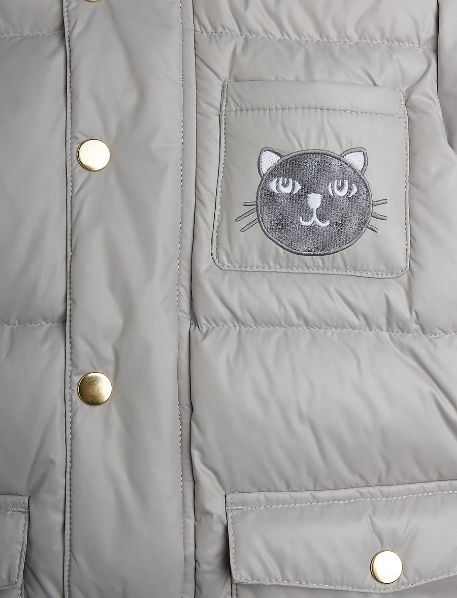 Mini Rodini - Cat ears heavy puffer - daunen- und steppjacken - grey - 3