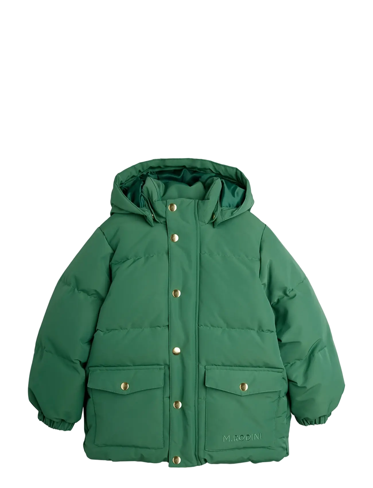 Mini Rodini Solid Heavy Puffer, 116/122, Green, Jakker Og Frakker > Puffer Og Vatterede, Børn