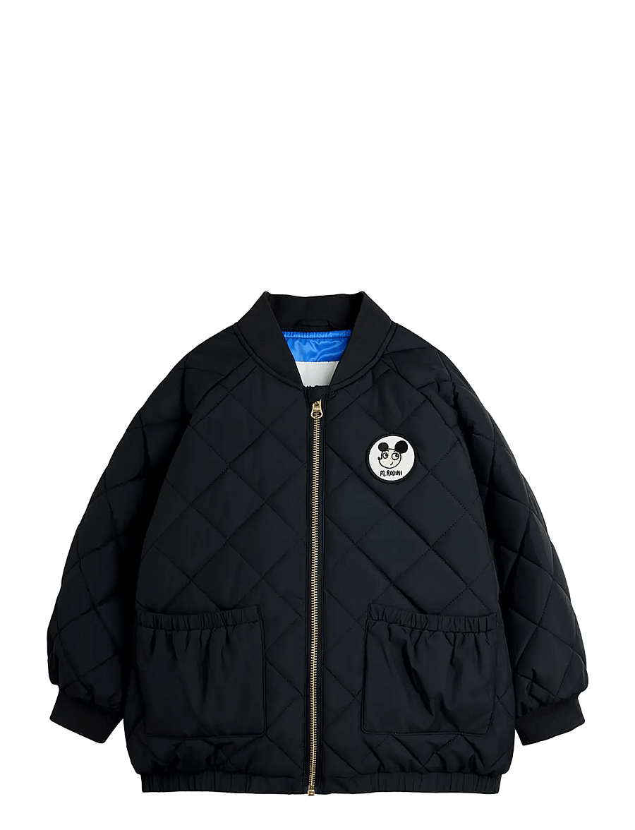 Mini Rodini - Ritzratz patch quilted puffer - quilted jackets - black - 0