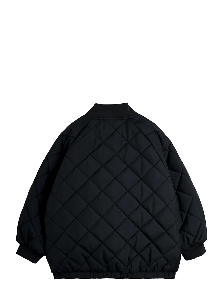 Mini Rodini - Ritzratz patch quilted puffer - quilted jackets - black - 1