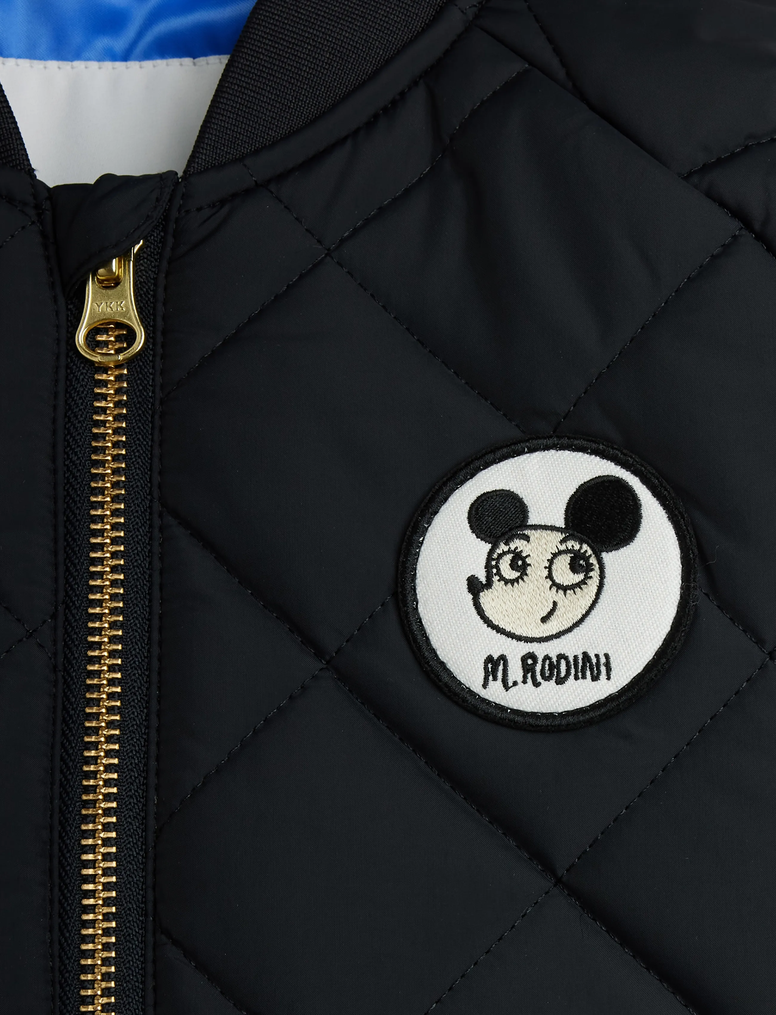 Mini Rodini - Ritzratz patch quilted puffer - quilted jackets - black - 2
