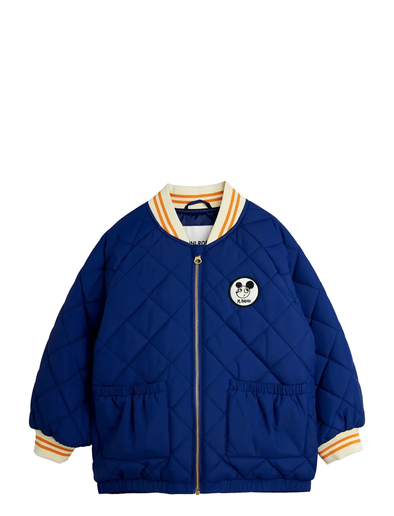 Mini Rodini Ritzratz Patch Quilted Puffer, 80/86, Blue, Jakker & Frakker > Bomber, Børn
