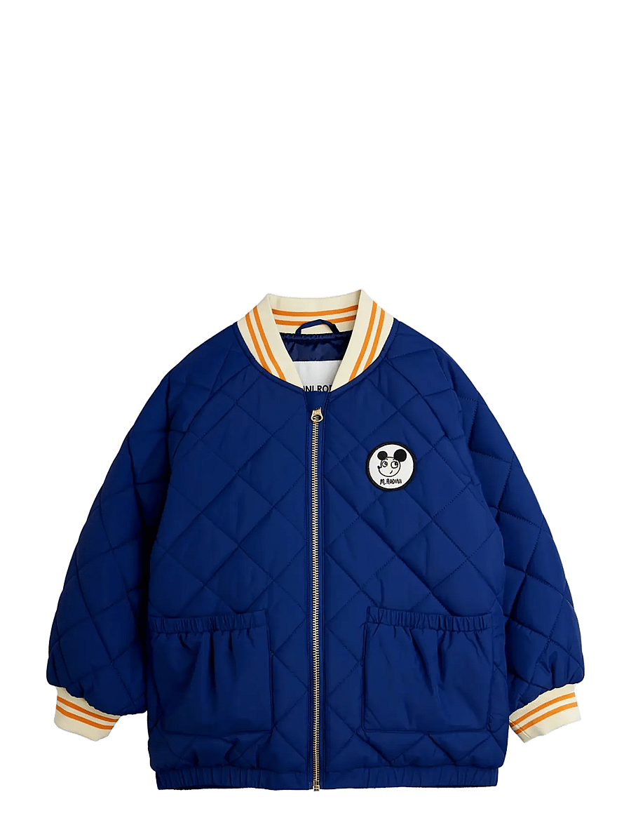 Mini Rodini - Ritzratz patch quilted puffer - quilted jackets - blue - 0