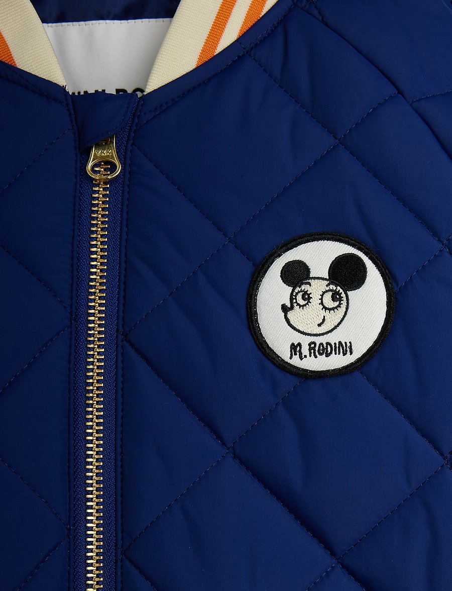 Mini Rodini - Ritzratz patch quilted puffer - quilted jackets - blue - 2