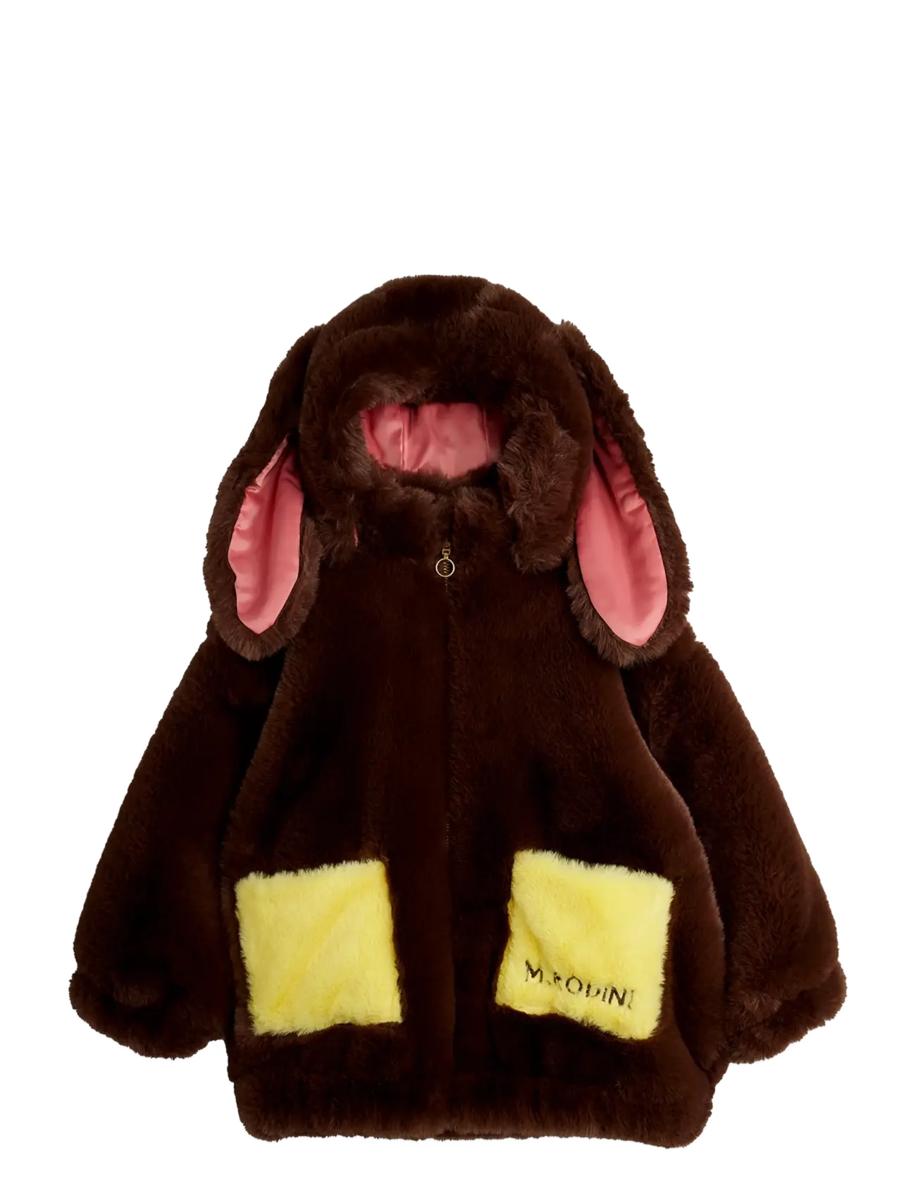 Mini Rodini Rabbit ear faux fur jacket - New Arrivals - BROWN / brown