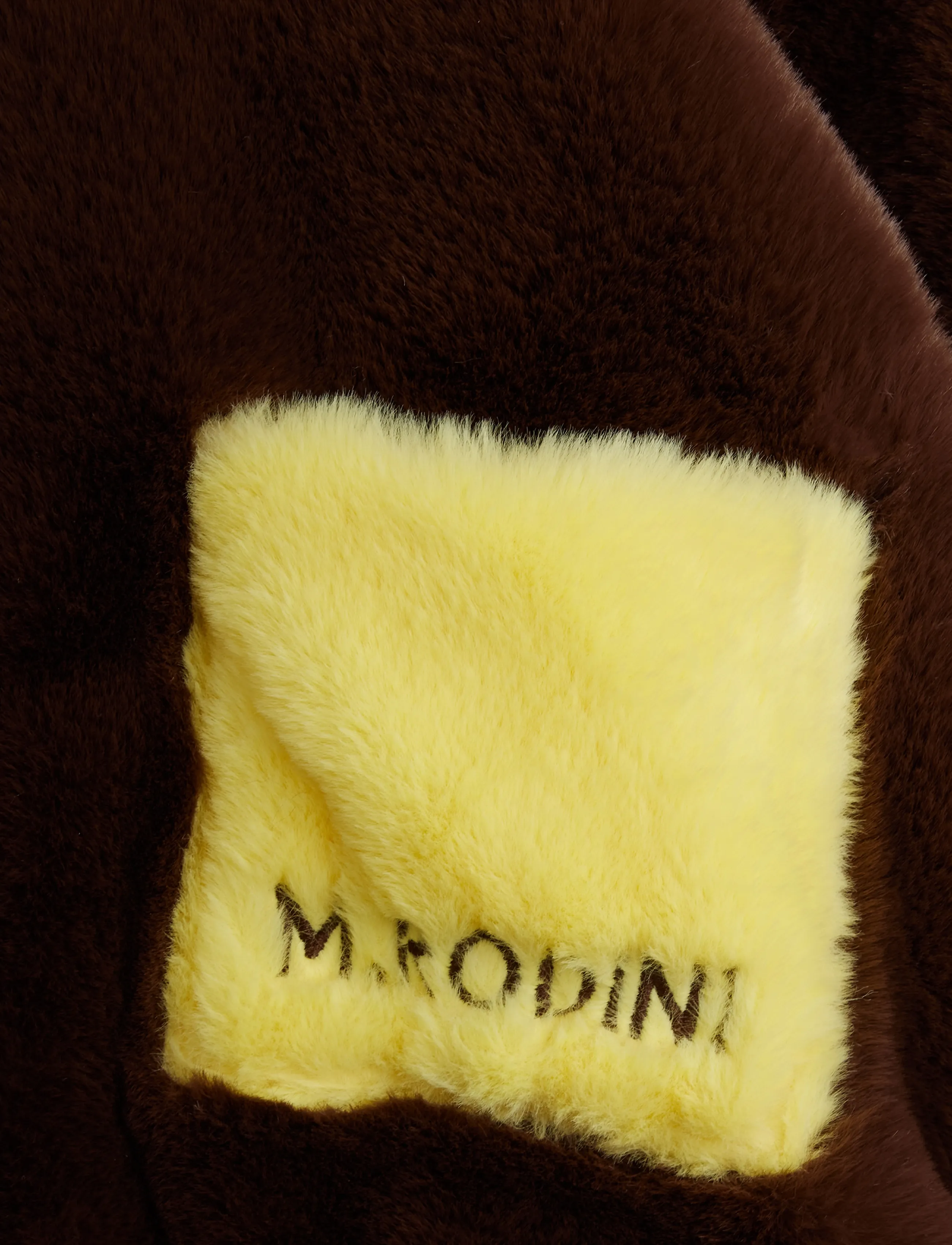 Mini Rodini - Rabbit ear faux fur jacket - brown - 3