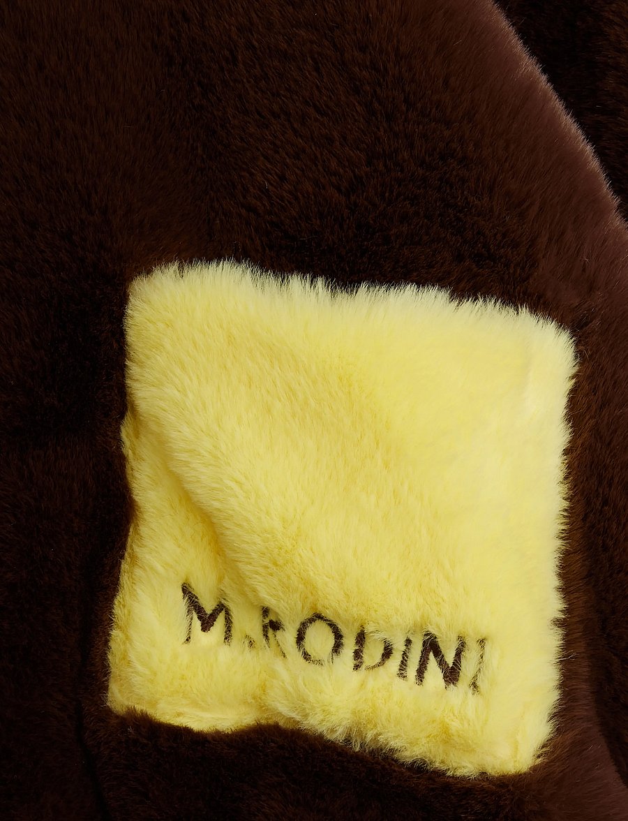 Mini Rodini - Rabbit ear faux fur jacket - kunstkarusnahk - brown - 3