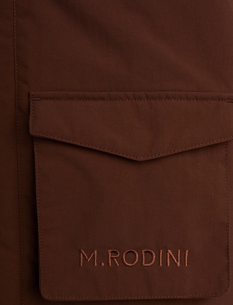 Mini Rodini - Padded nylon parka with faux fur collar - daunen- und steppjacken - brown - 2