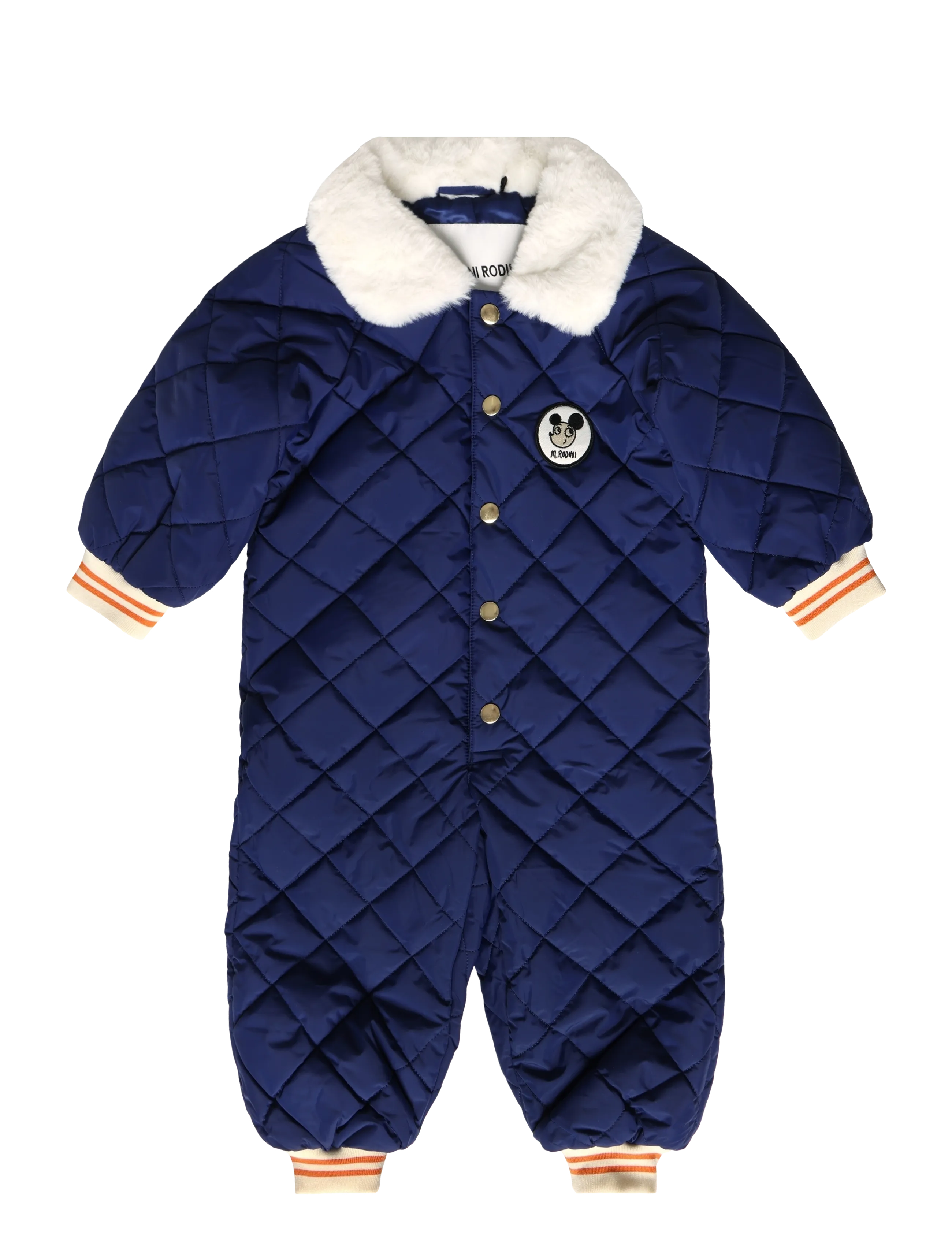 Mini Rodini Ritzratz quilted baby overall - Mini Rodini - BLUE / blue