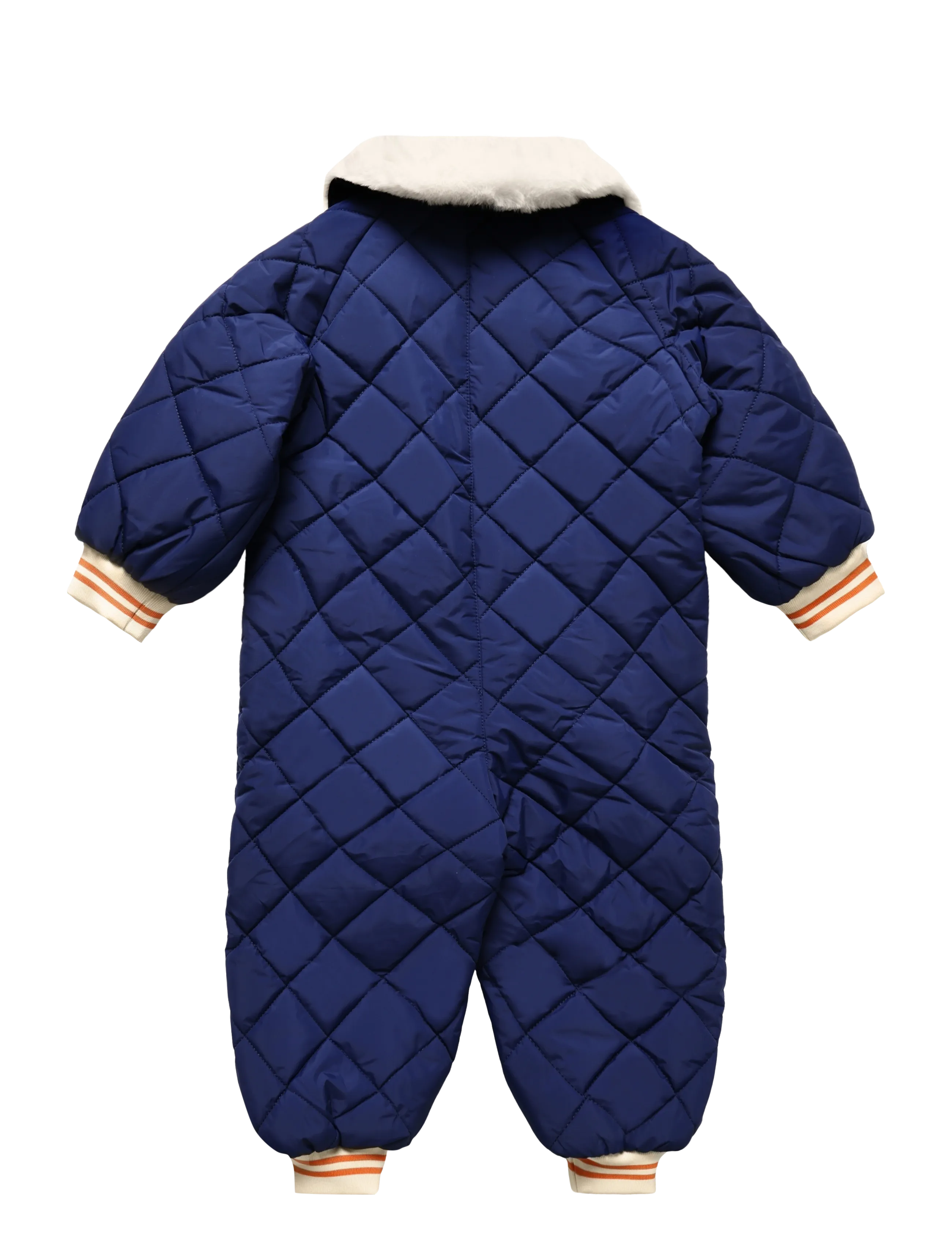 Mini Rodini - Ritzratz quilted baby overall - termodragter - blue - 1