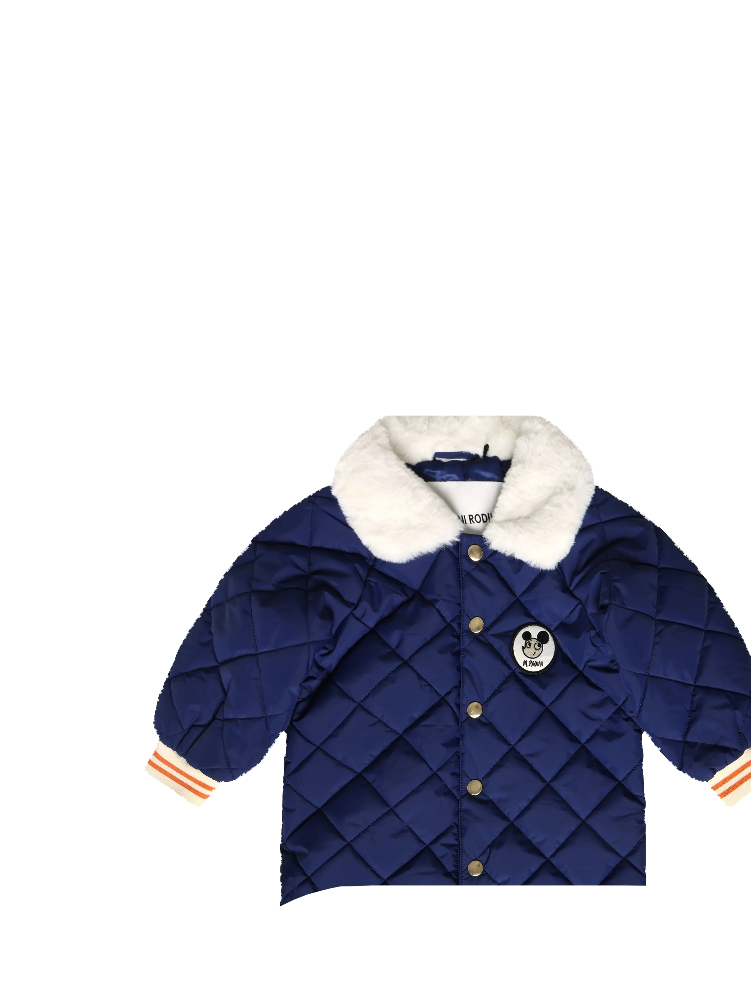 Mini Rodini - Ritzratz quilted baby overall - termodragter - blue - 2