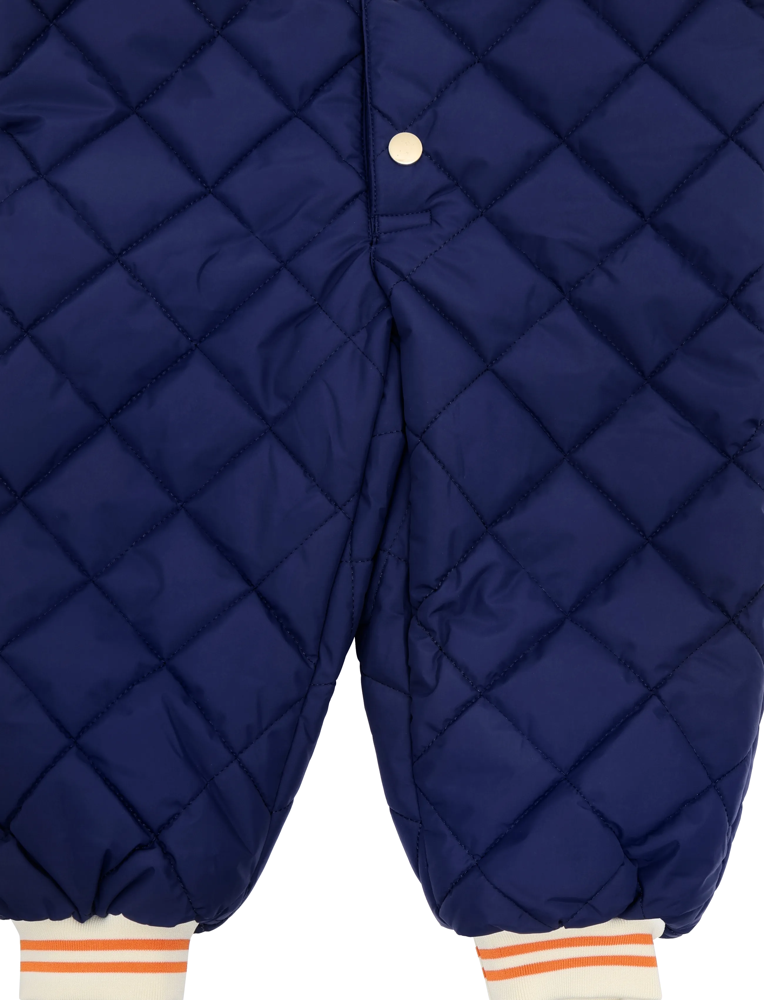 Mini Rodini - Ritzratz quilted baby overall - termodragter - blue - 3