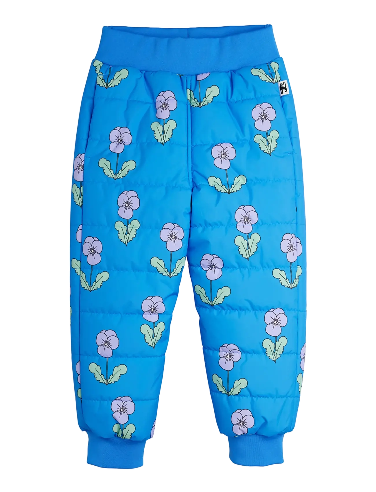 Mini Rodini Violas Aop Padded Oberbekleidung Trousers, 104/110, Snow-ski Clothing, Blau - Pants, Kinder