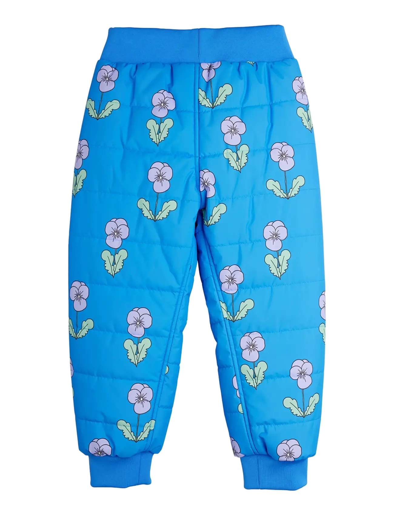 Mini Rodini - Violas aop padded outerwear trousers - thermo-hose - blue - 1