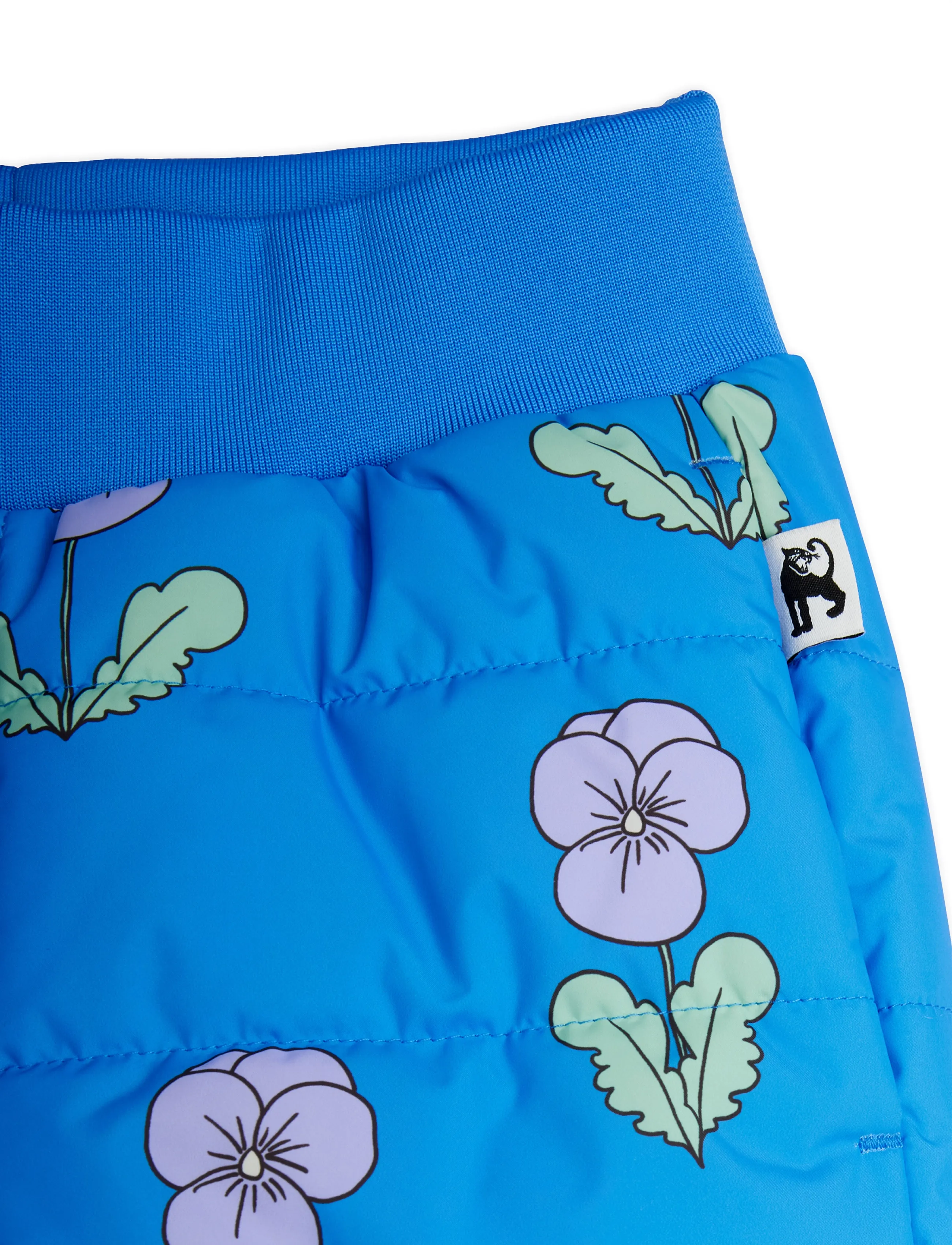Mini Rodini - Violas aop padded outerwear trousers - thermo-hose - blue - 2