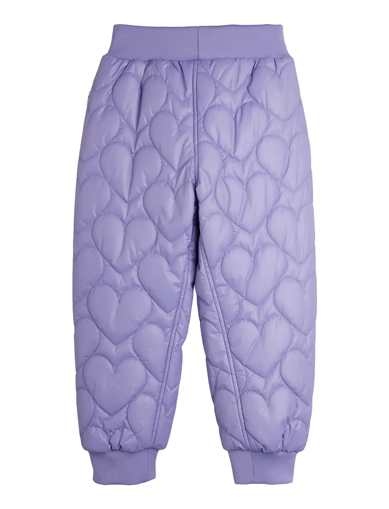 Mini Rodini - Hearts quilted outerwear trousers - purple - 1