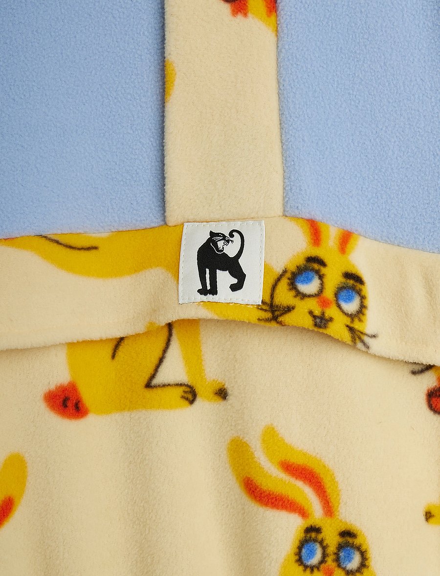 Mini Rodini - Rabbits aop fleece halfzip sweater - dressipluusid - yellow - 3