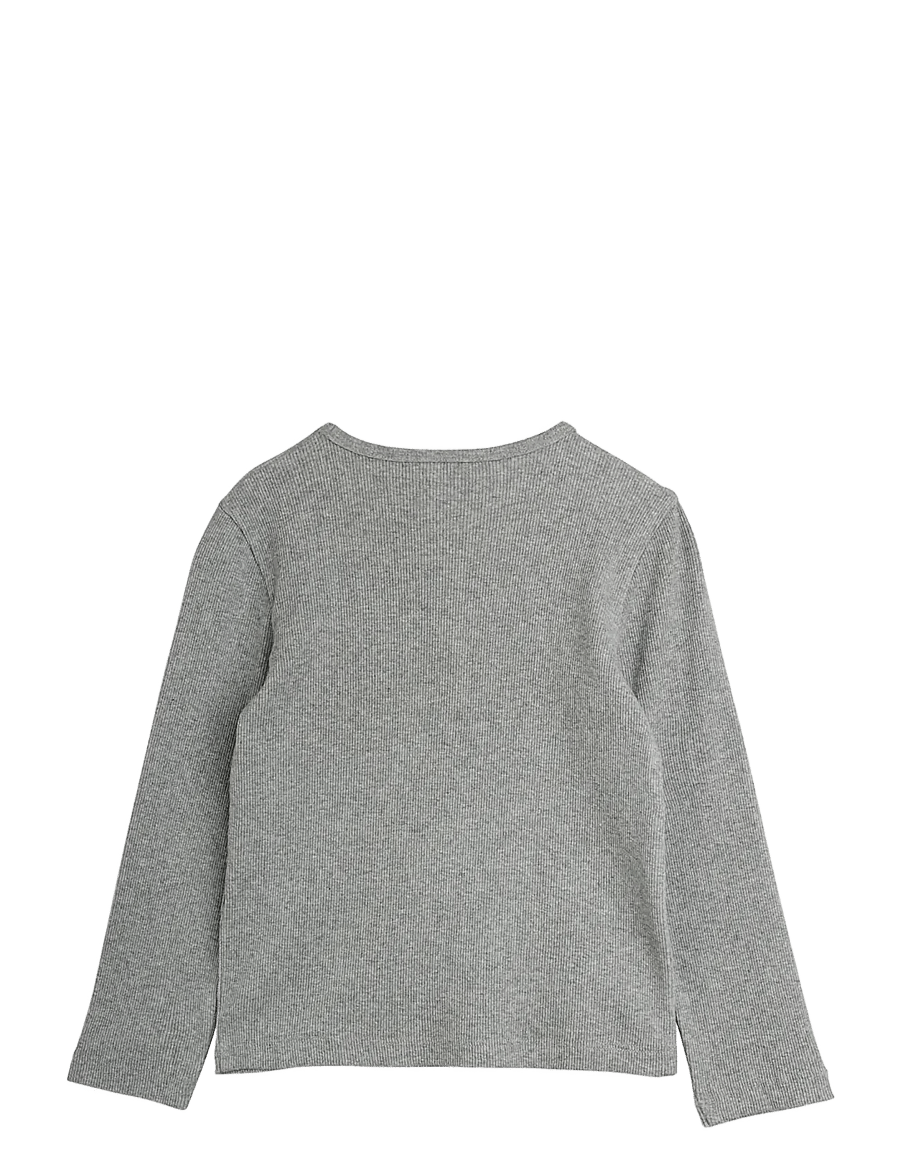 Mini Rodini - Rabbit application ls top - pikkade varrukatega t-särgid - grey melange - 1