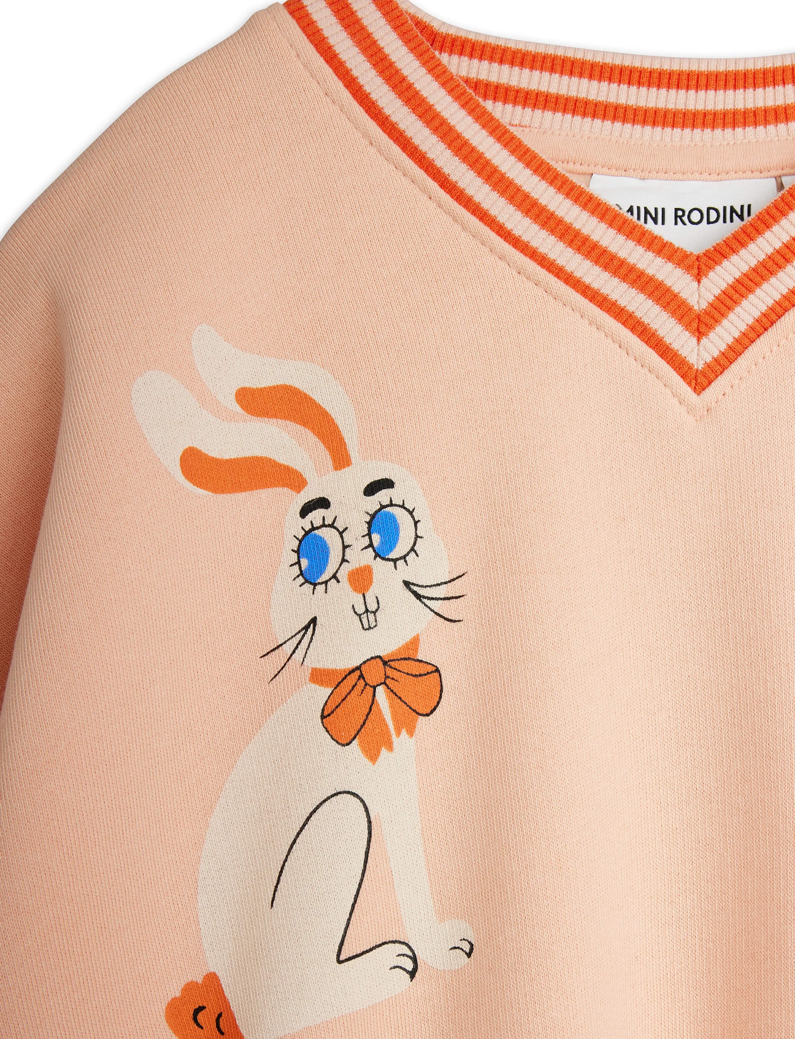 Mini Rodini - Rabbits sp sweatshirt - pink - 3
