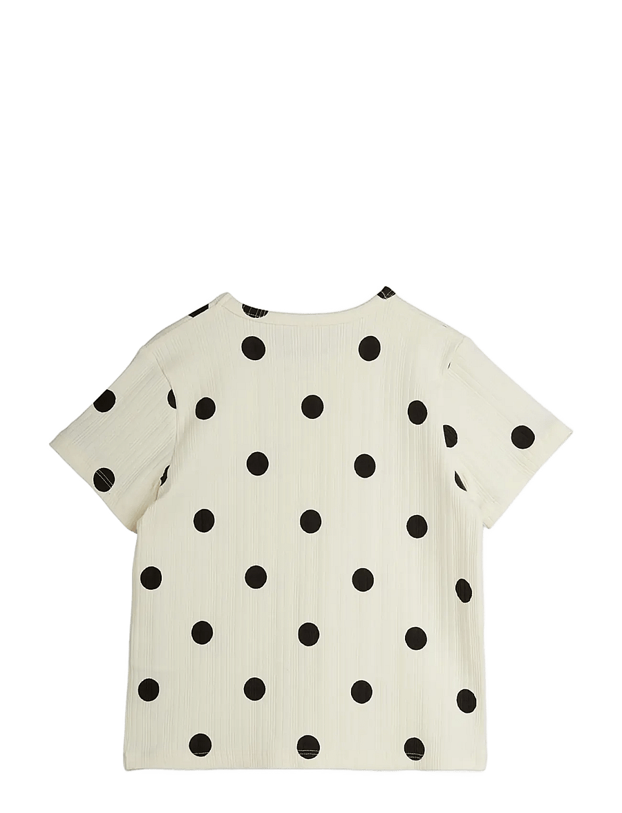Mini Rodini - Dots aop dog ss tee - kurzärmelige - off-white - 1