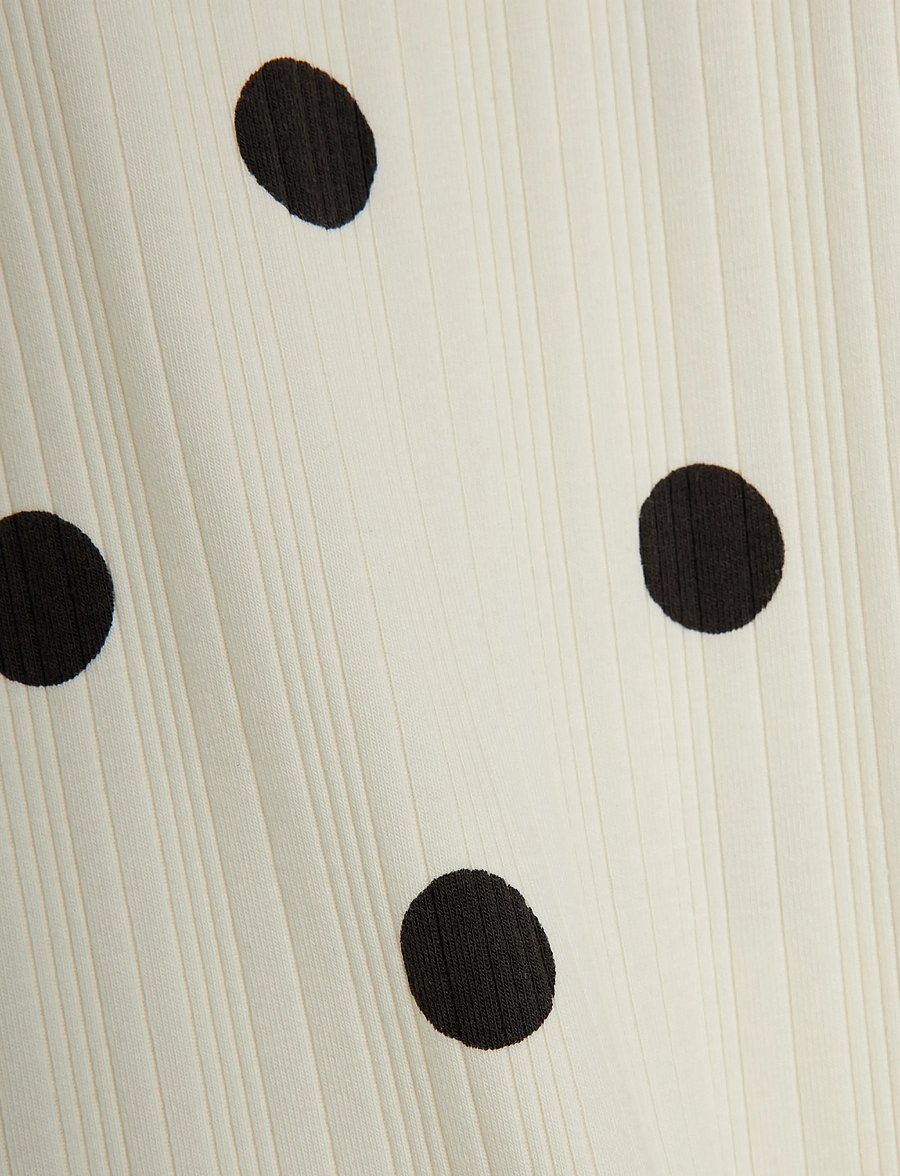 Mini Rodini - Dots aop dog ss tee - kurzärmelige - off-white - 2