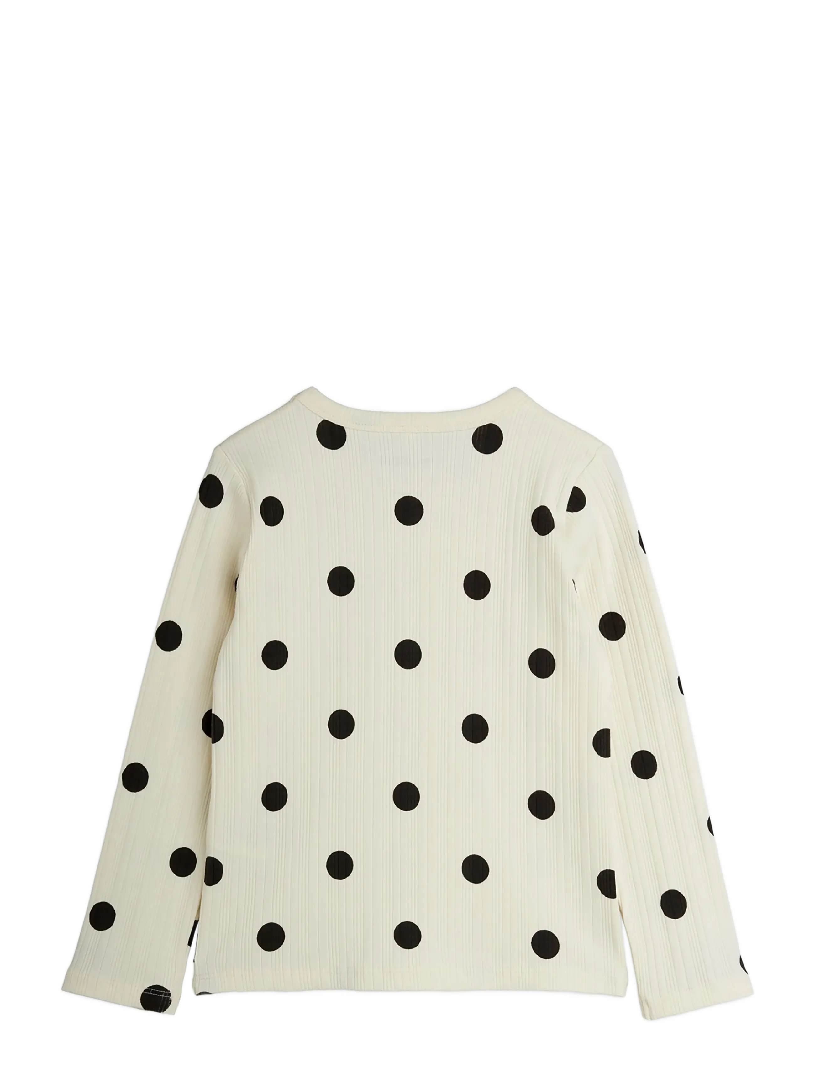 Mini Rodini - Dots aop dog ls tee - långärmade t-shirts - off-white - 1