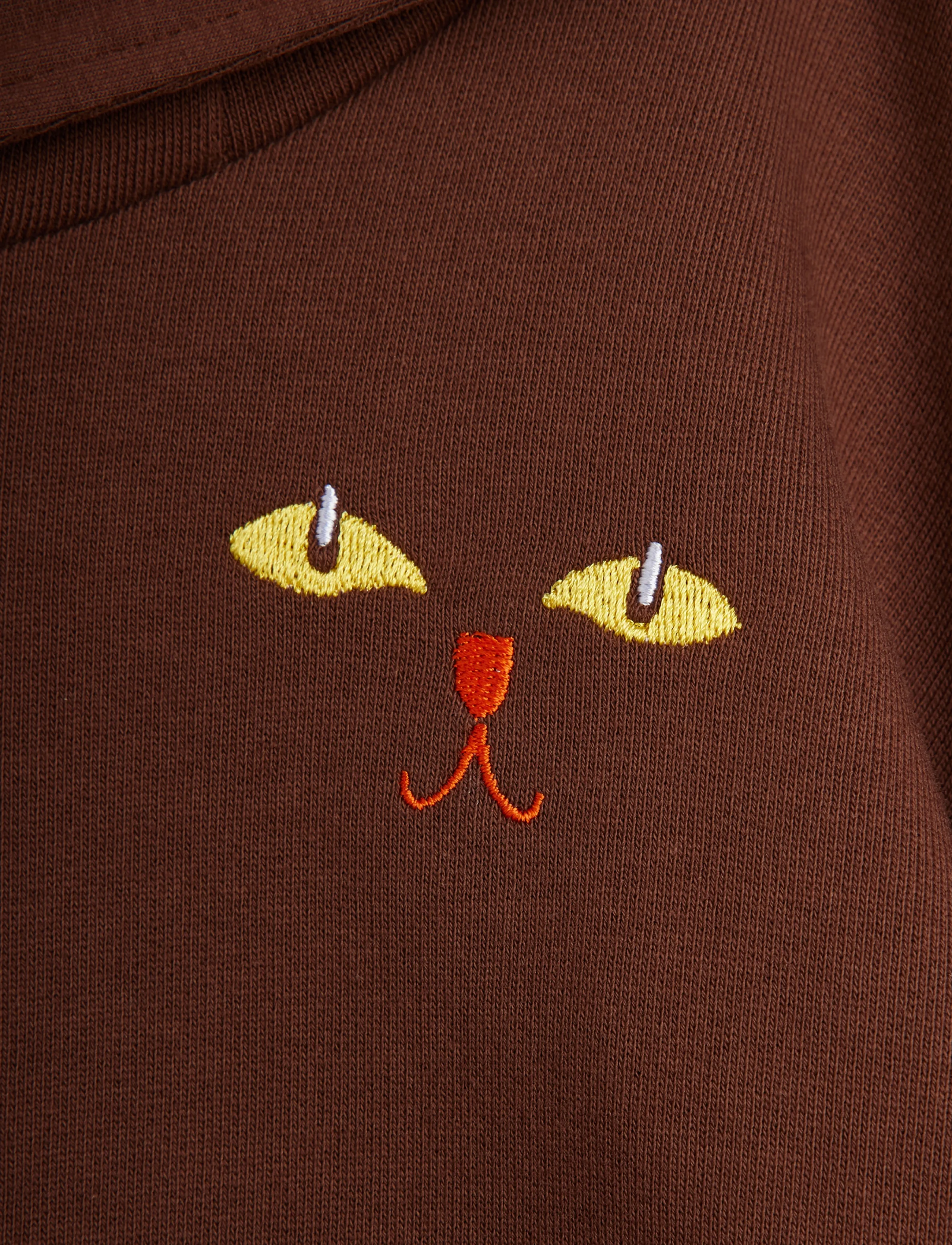 Mini Rodini - Cat ears hoodie - brown - 2