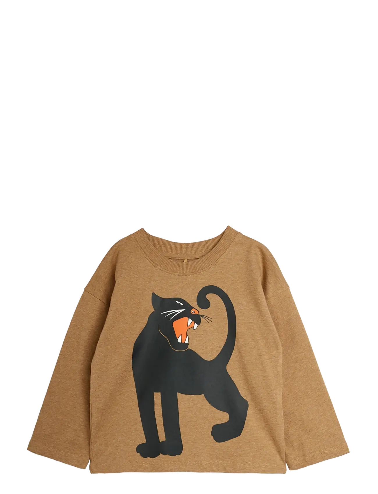 Mini Rodini Panther sp melange ls tee - New Arrivals - BROWN / brown