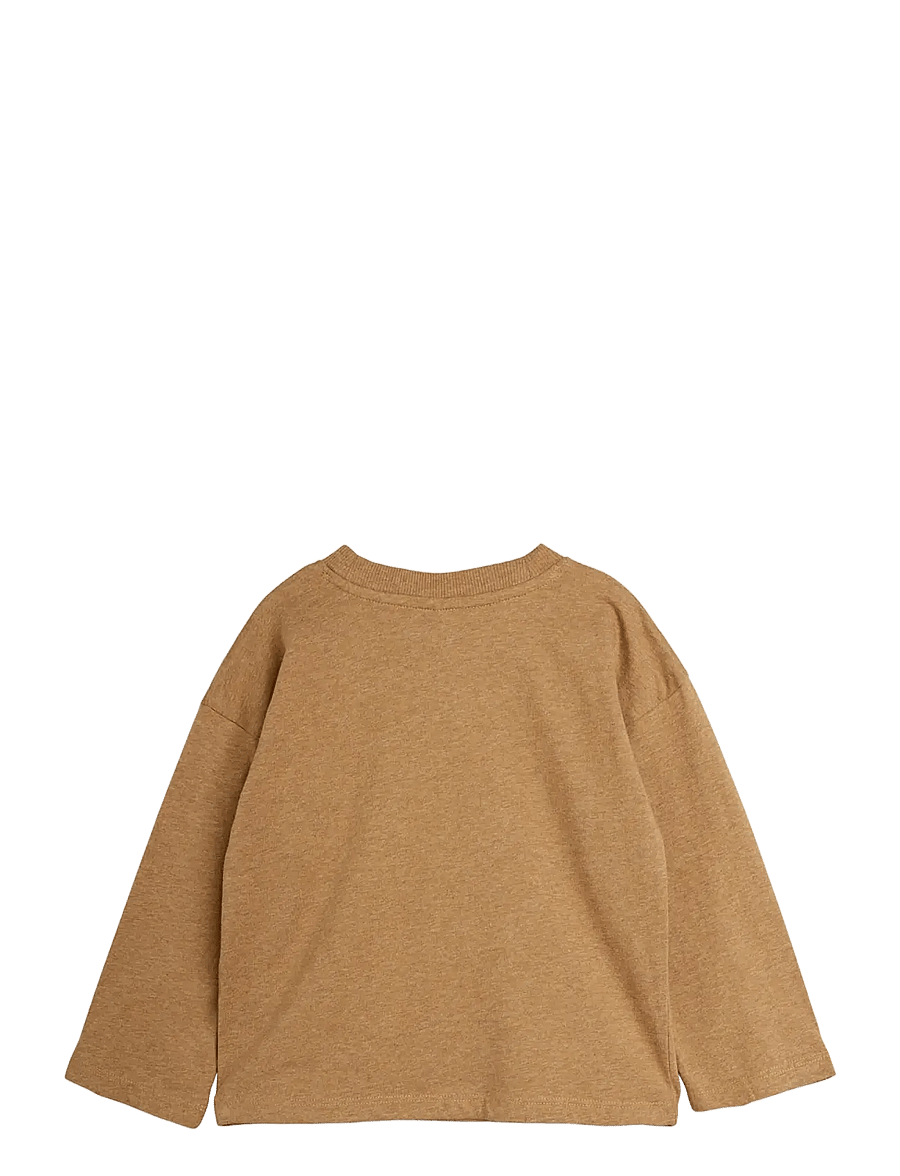 Mini Rodini - Panther sp melange ls tee - dressipluusid - brown - 1