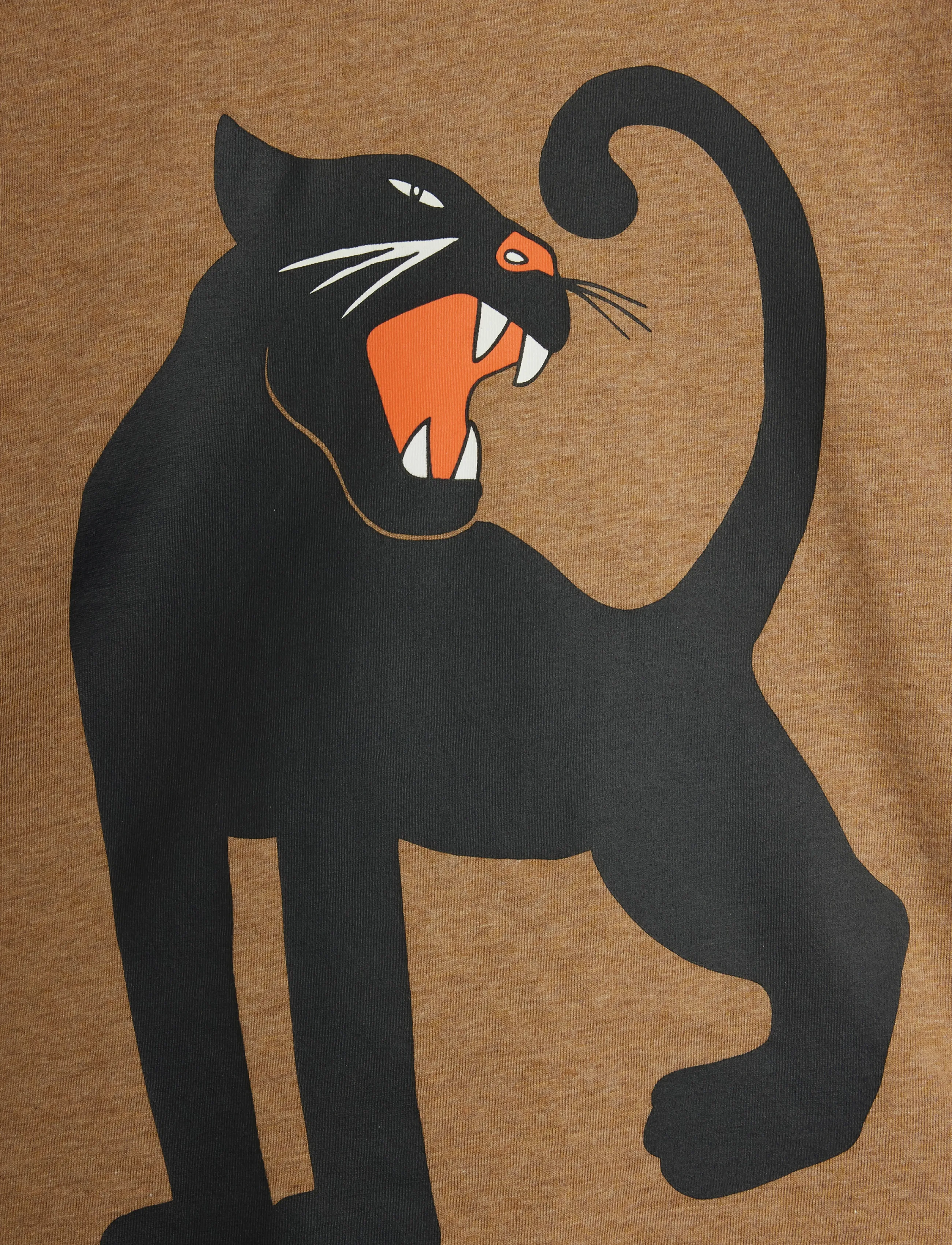 Mini Rodini - Panther sp melange ls tee - brown - 2