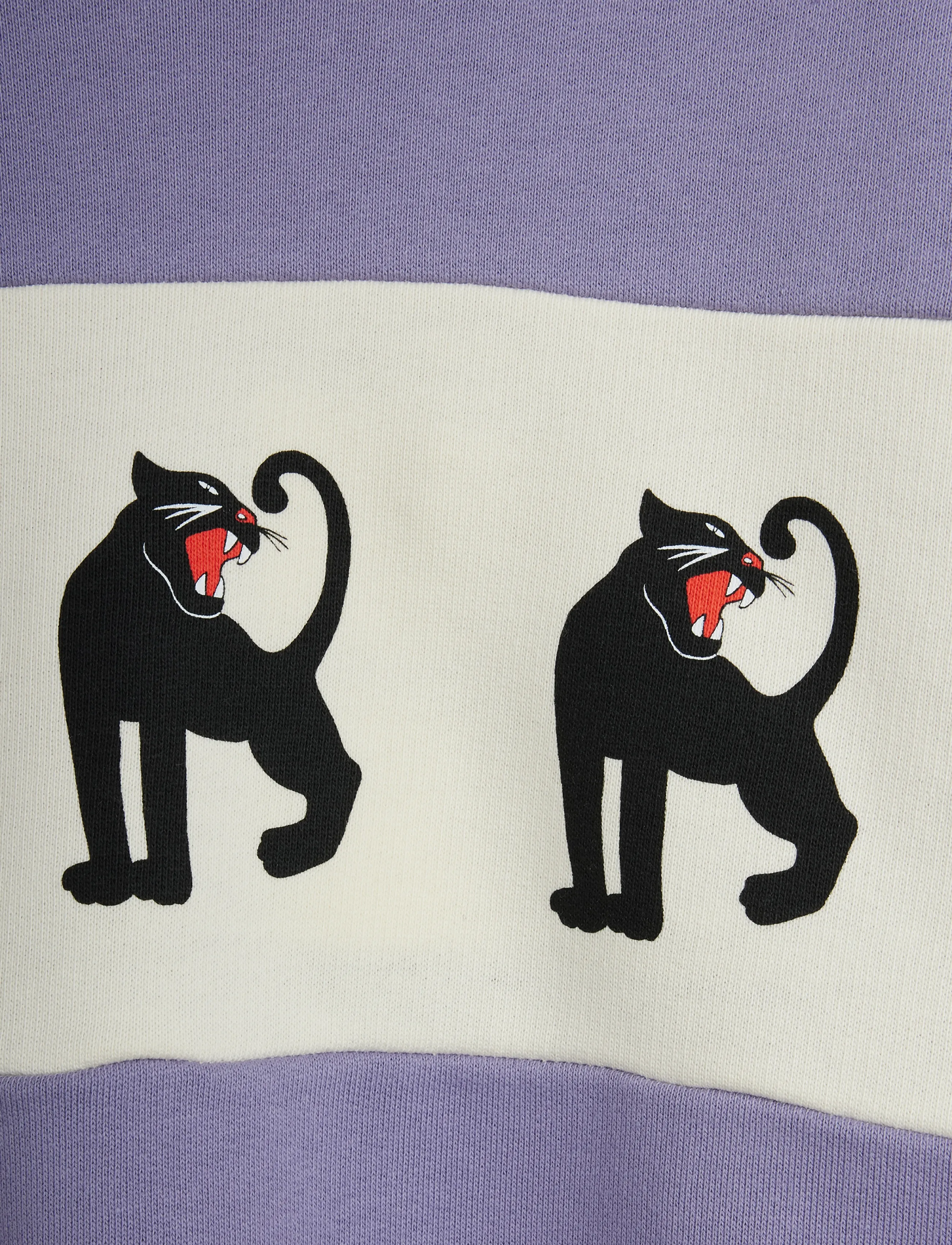 Mini Rodini - Panther panel sweatshirt - purple - 2
