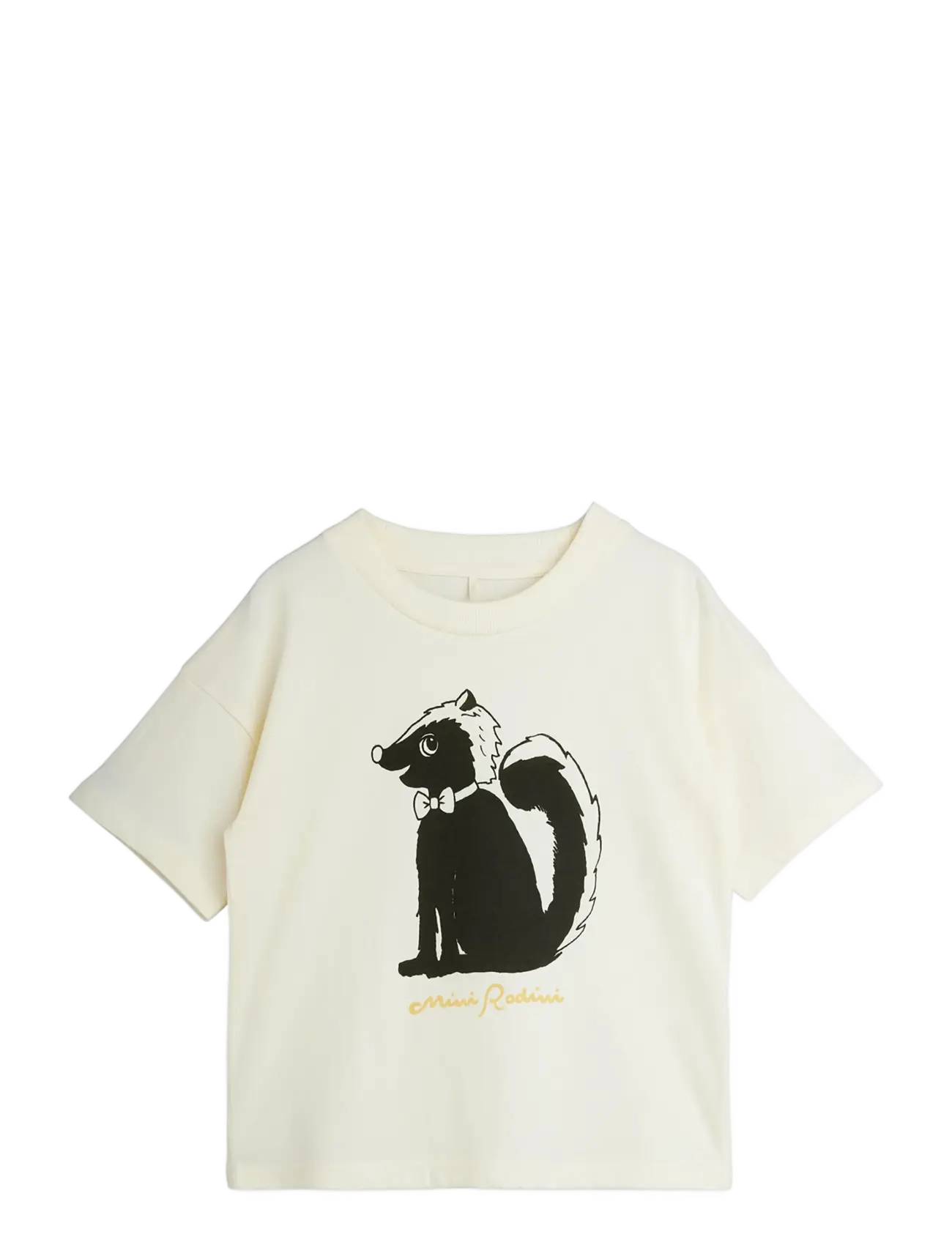 Mini Rodini Skunk sp ss tee - Överdelar - OFF-WHITE / cream