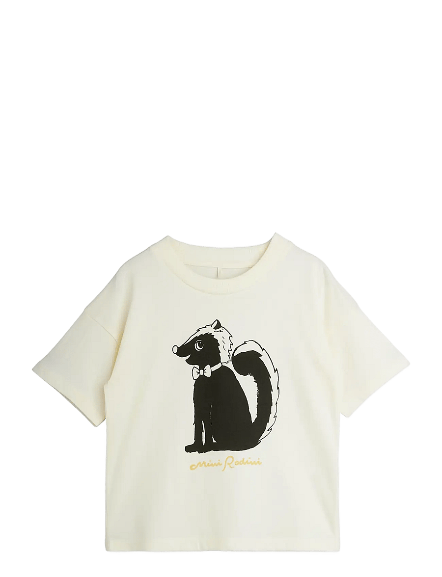 Mini Rodini - Skunk sp ss tee - kortärmade t-shirts - off-white - 0