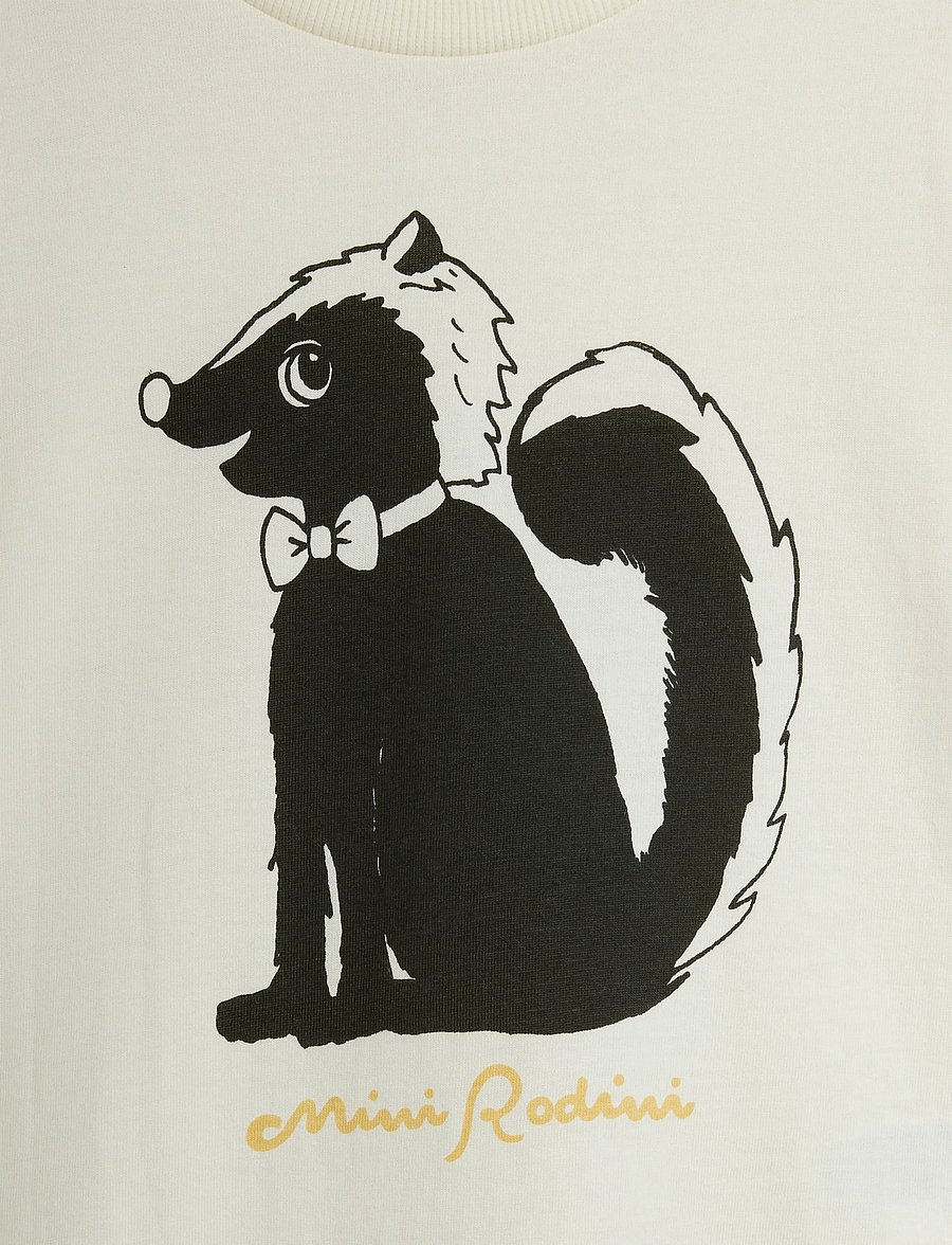 Mini Rodini - Skunk sp ss tee - kortärmade t-shirts - off-white - 2