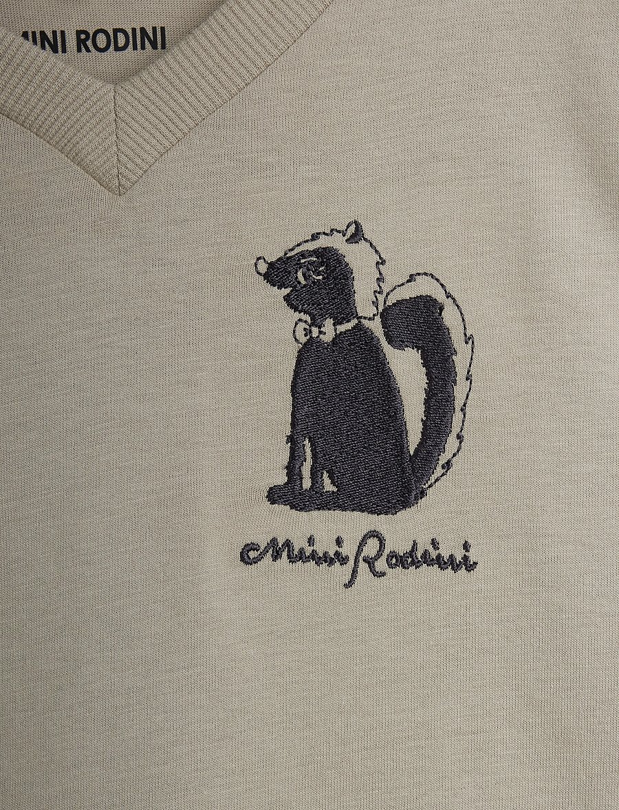 Mini Rodini - Skunk emb ls tee - langärmelig - grey - 2