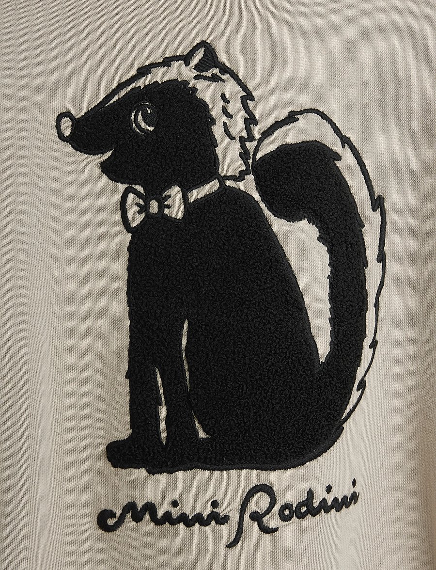 Mini Rodini - Skunk chenille sweatshirt - sweatshirts - grey - 2