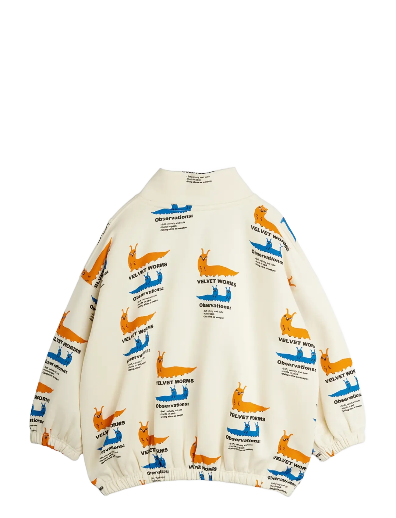Mini Rodini - Velvet worms aop half zip sweatshirt - multi - 1
