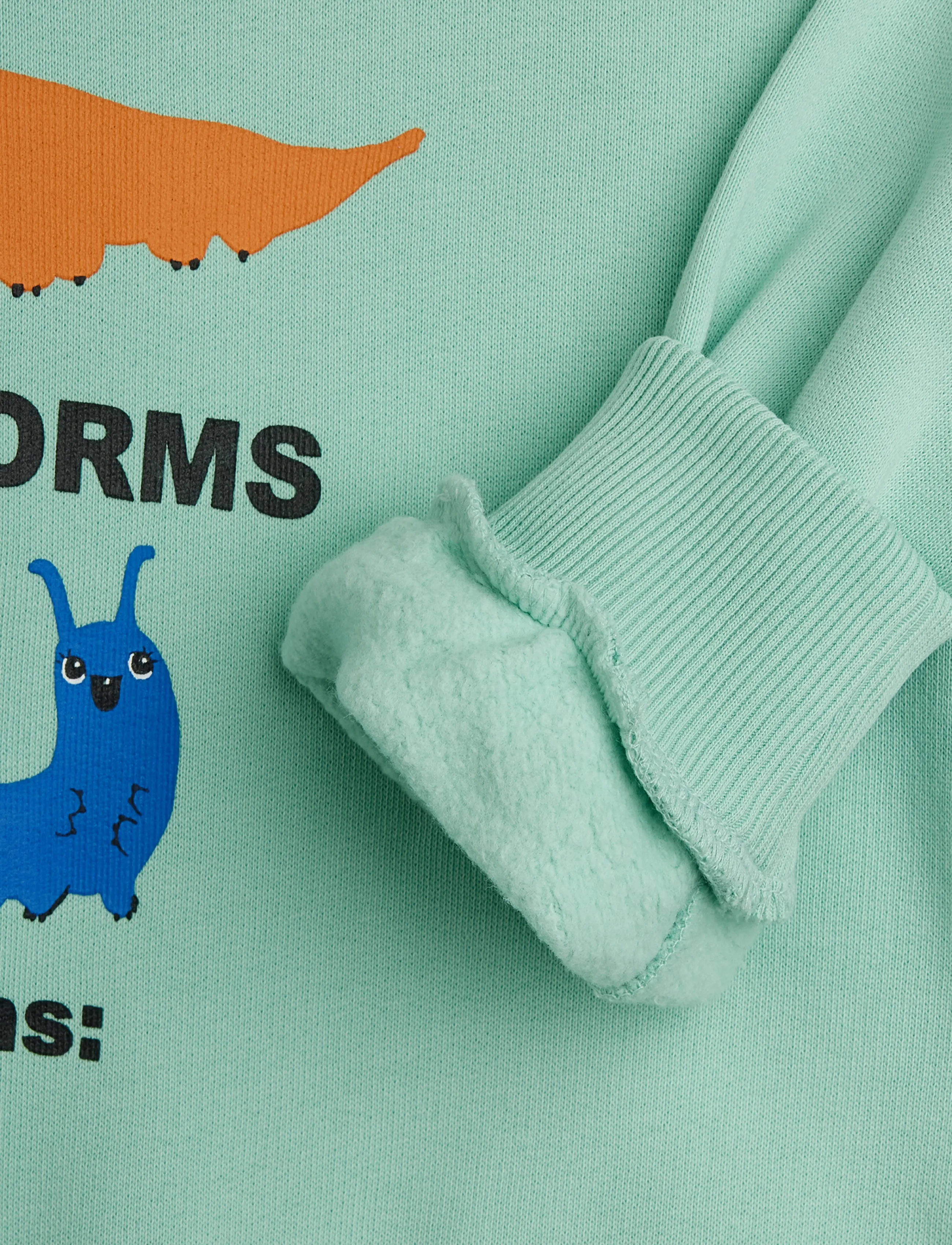 Mini Rodini - Velvet worms observations sp sweatshirt - green - 3