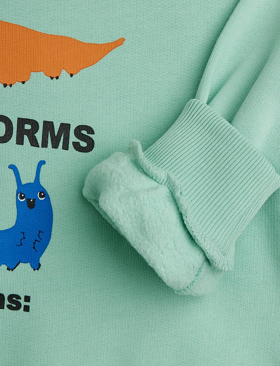 Mini Rodini - Velvet worms observations sp sweatshirt - sweatshirts - green - 3