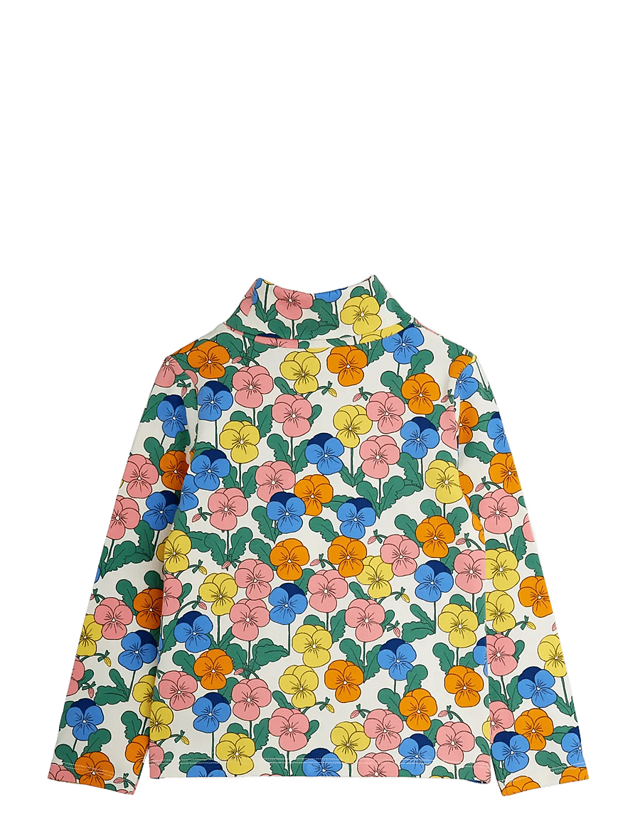 Mini Rodini - Violas aop turtleneck - langärmelig - multi - 1