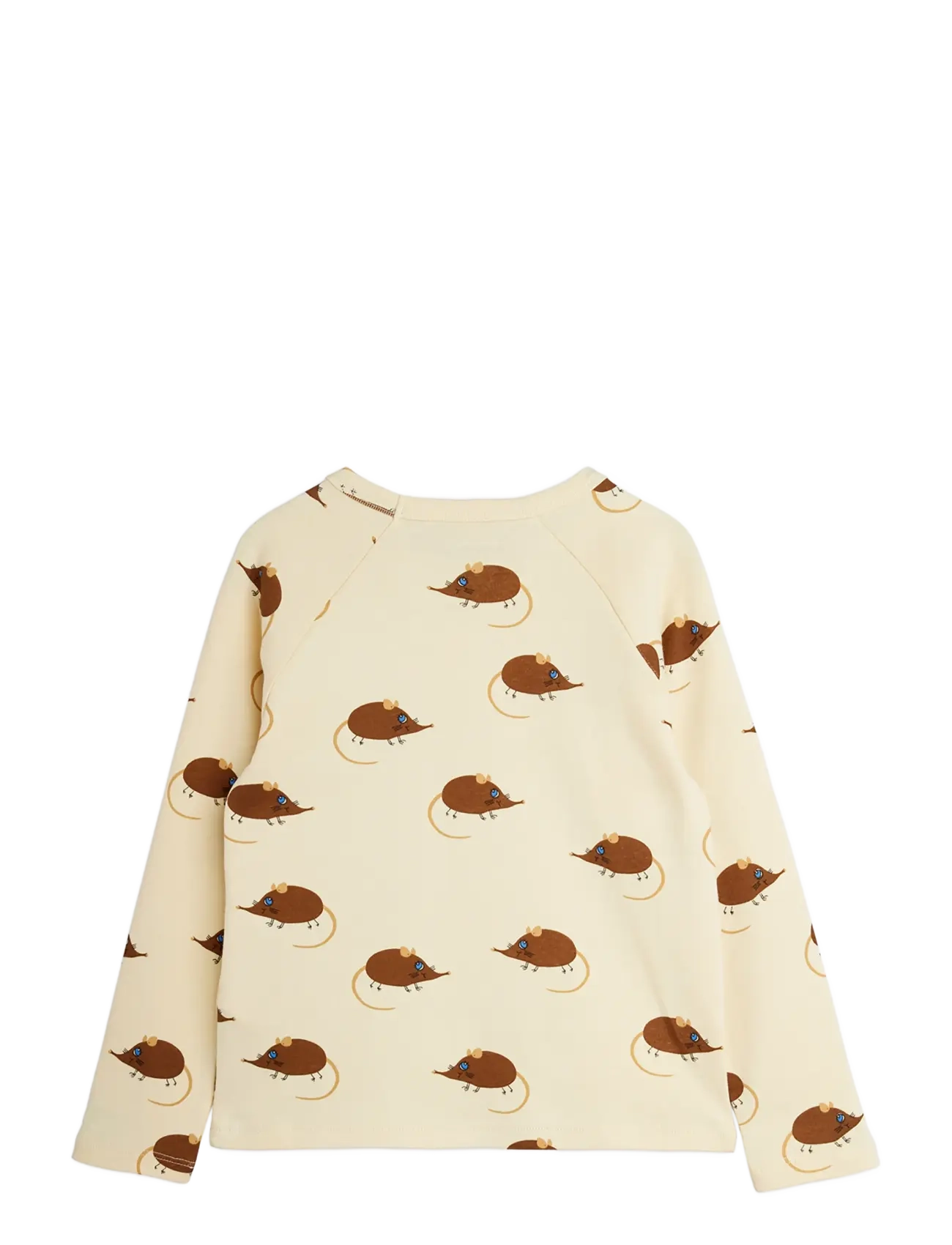 Mini Rodini - Elephant shrew aop ls tee - beige - 1