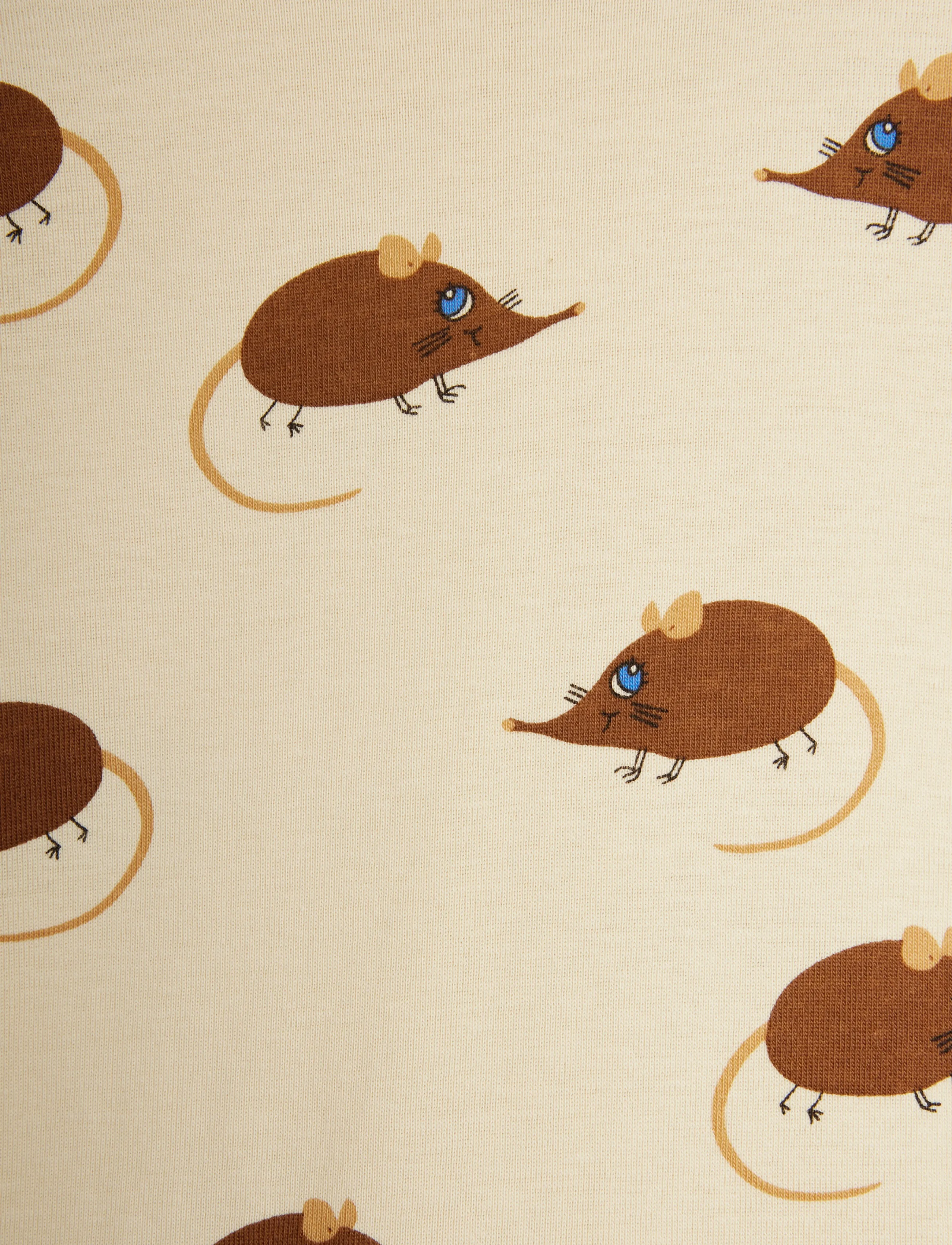 Mini Rodini - Elephant shrew aop ls tee - beige - 2