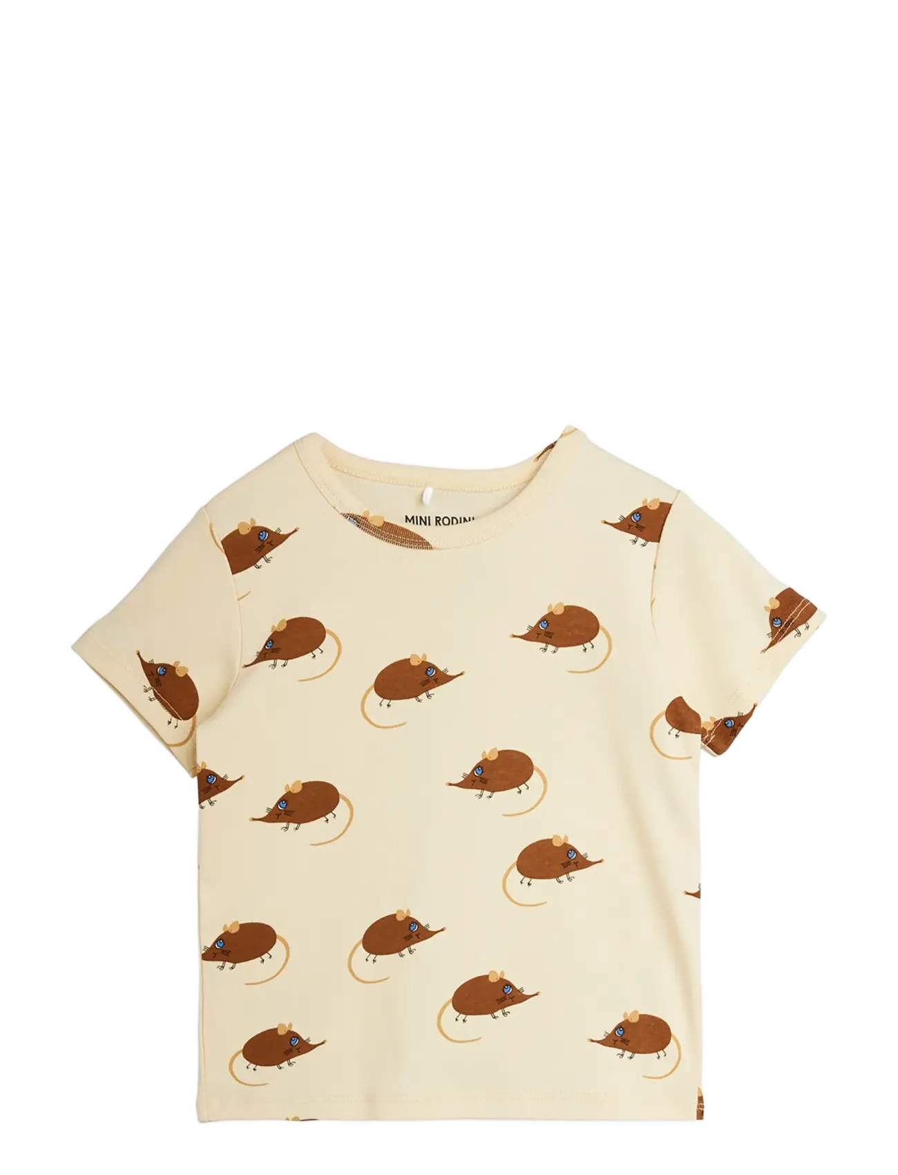 Mini Rodini Elephant shrew aop ss tee - New Arrivals - BEIGE / beige