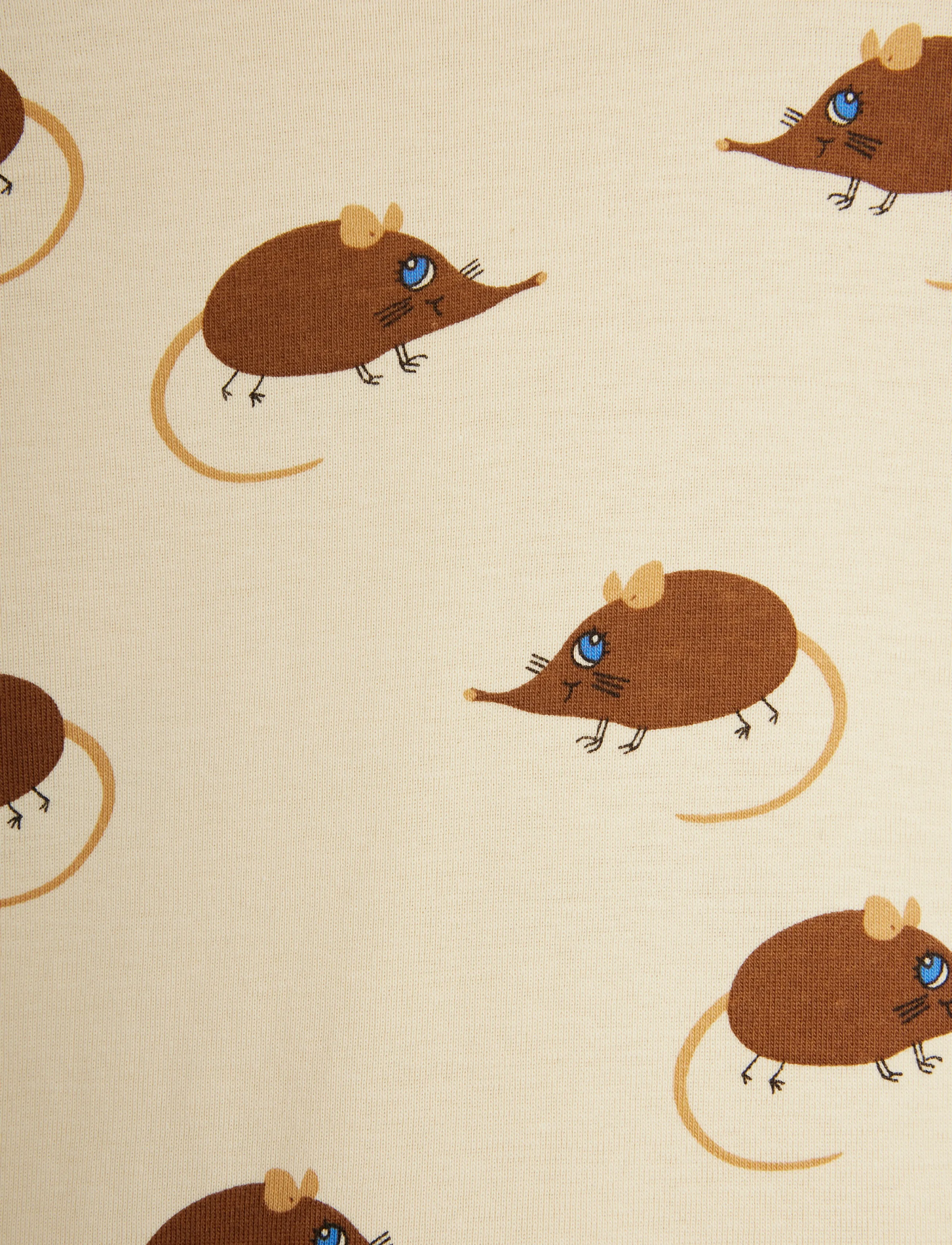 Mini Rodini - Elephant shrew aop ss tee - beige - 2