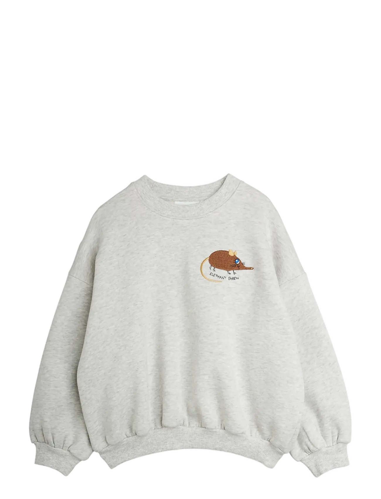 Mini Rodini Elephant shrew emb sweatshirt - New Arrivals - GREY MELANGE / grey